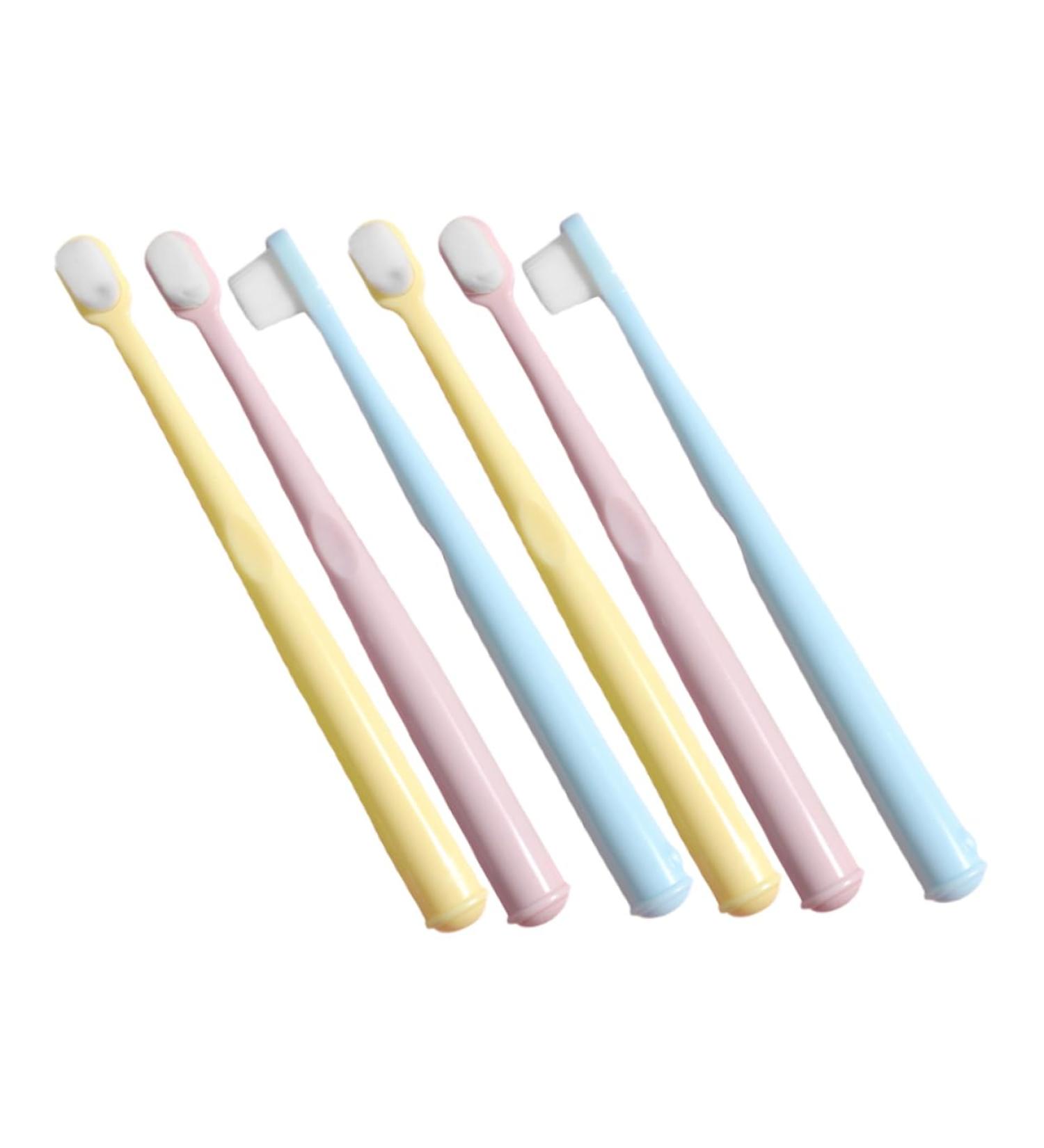 Collbath 6-Set Children's Toothbrushes & Manual Travel Toothbrushes for Adults | Small Head Design for Kids & Toddlers - Best Tooth Cleaning Tools - Buy Online on GoSupps.com