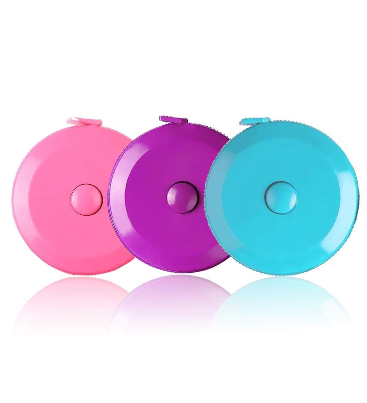 60-inch Retractable Measuring Tape for Body Sewing Craft Cloth Fabric - Small Pocket Size - Blue/Purple/Pink - Buy Online on GoSupps.com