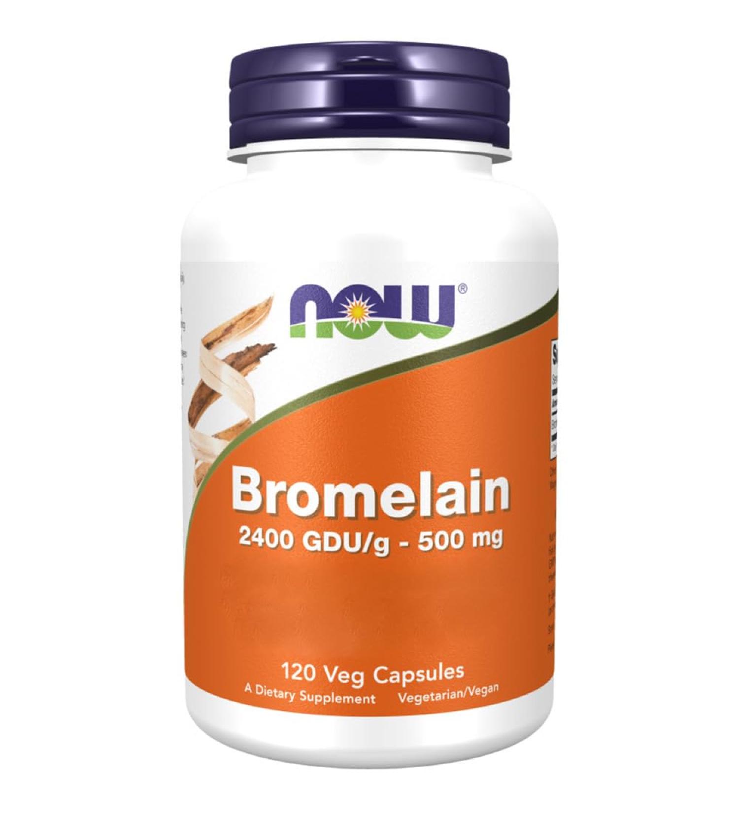 Now Foods Brom la ne 2.400GDU/g 500mg 120 Capsules v g taliennes Test en Laboratoire Sans Soja Sans Gluten V g tarien - Buy Online on GoSupps.com