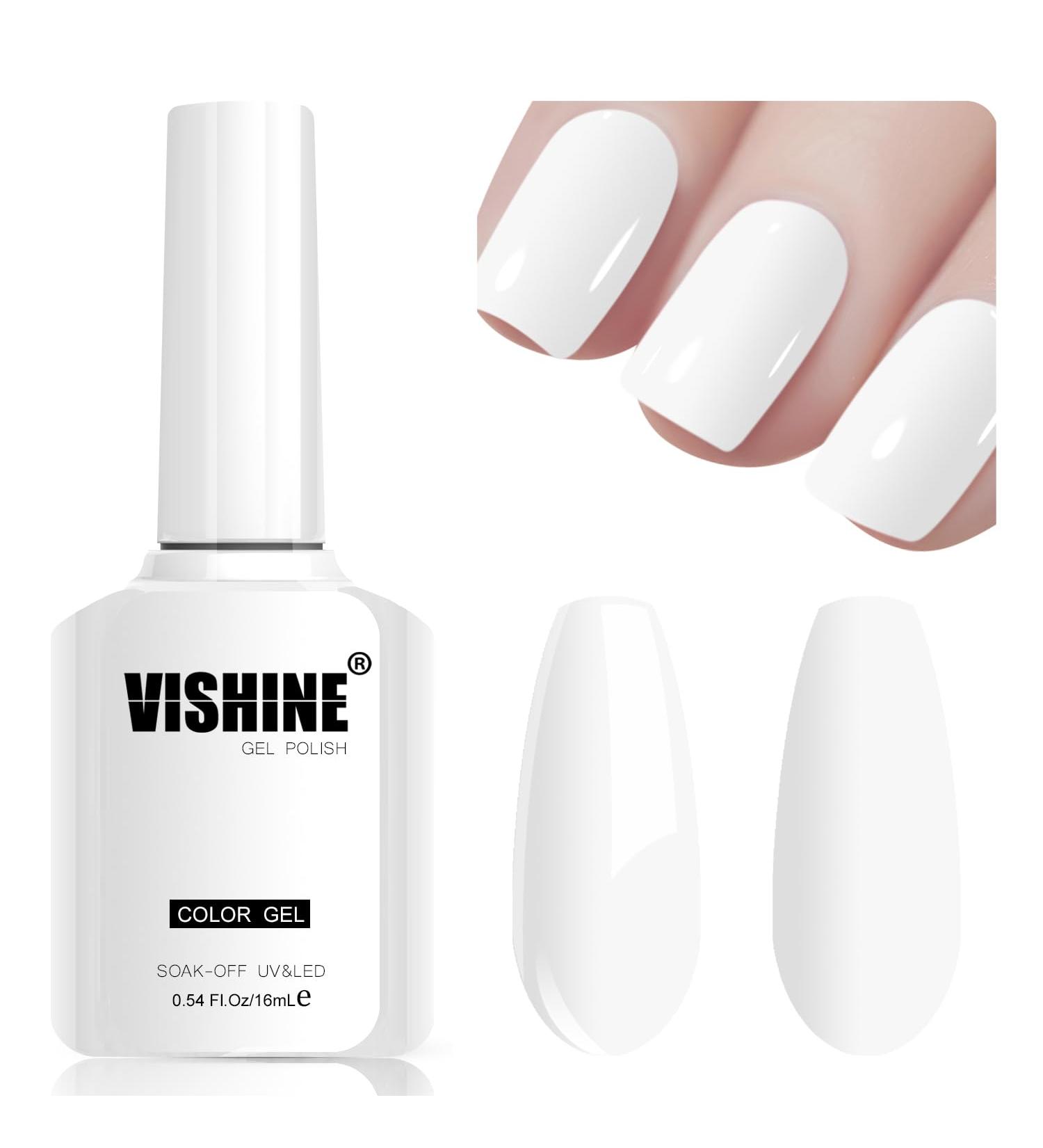 VISHINE UV Gel Polish - White Colors Soak Off French Gel Nail Kit 15ml #1323 for Stunning Nail Designs - Buy Online on GoSupps.com