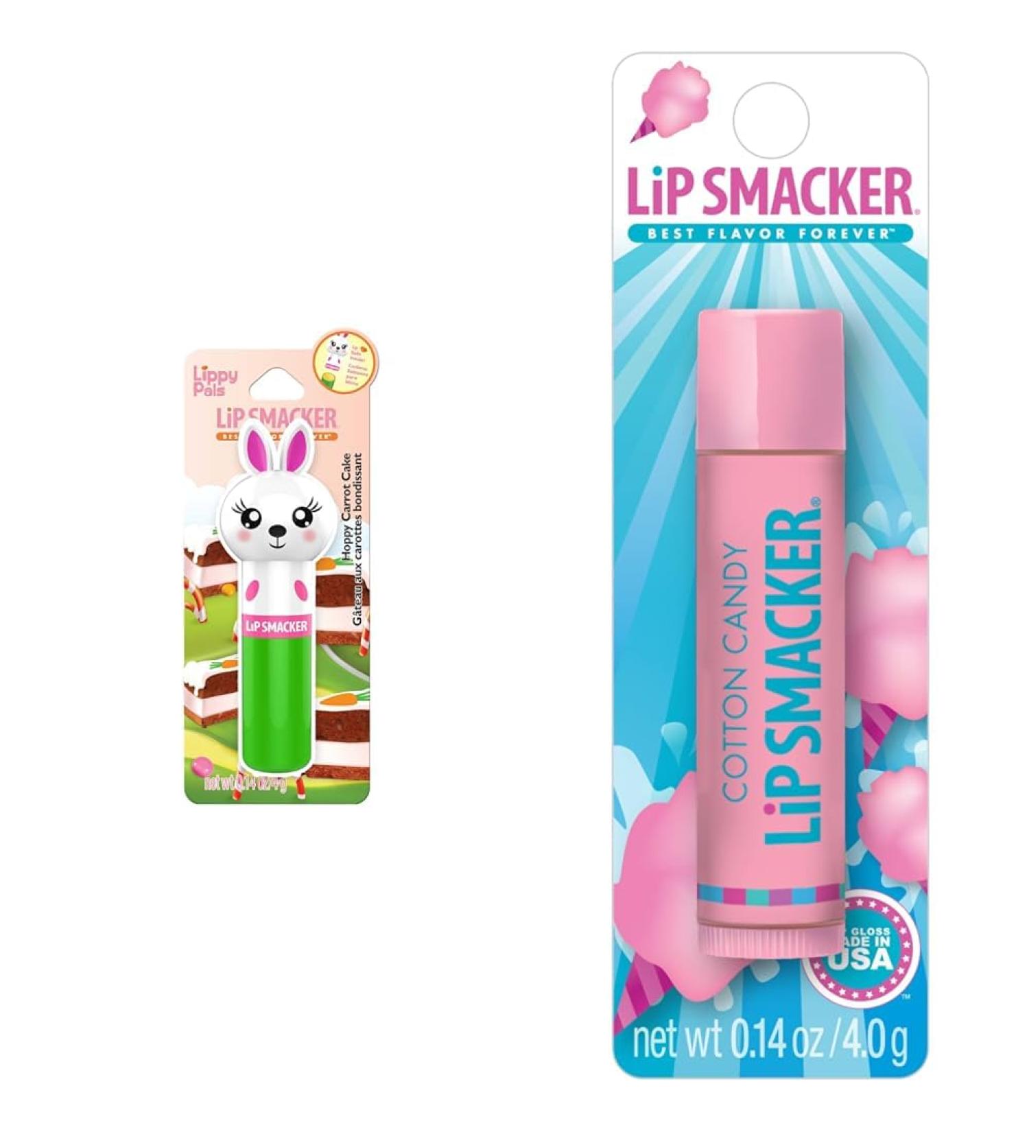 Lip Smacker Lippy Pals Bunny Rabbit Carrot Cake & Cotton Candy Flavored Lip Balms Moisturizing & Smoothing Soft Shine Hydrating & Protecting - Buy Online on GoSupps.com
