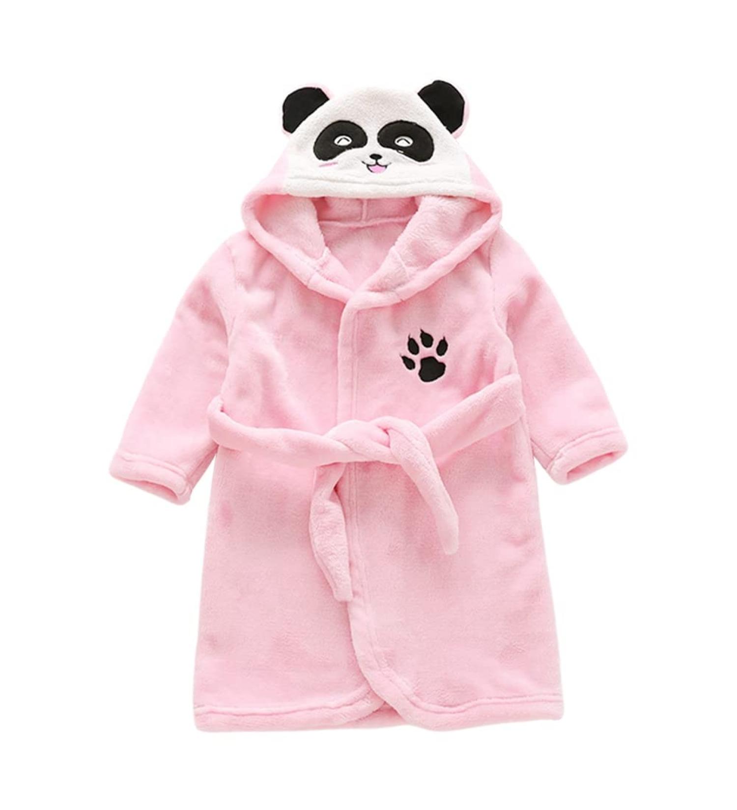 Miyanuby Baby Bathrobe for Boys & Girls - Soft Flannel Panda Hoodie Perfect Homewear Gift for 5-6 Years Children - Buy Online on GoSupps.com
