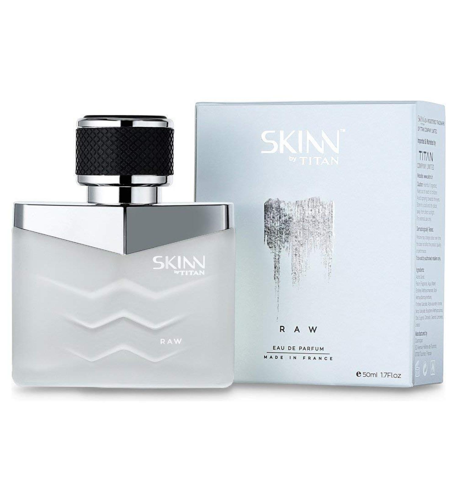 Skinn By Titan Raw Long Lasting Edp For Men - 50 Ml | Perfume For Men | Liquid Wood Scent Eau De Parfum For Men | Men's Cologne | For Daily Use | Premium Fragrance | Grooming Essentials - Buy Online on GoSupps.com