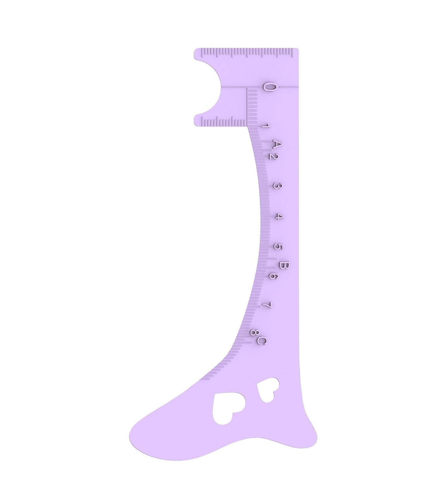 Eyebrow Template - Soft Silicone Eye Liner Guide - Quick Eye Makeup Tool Eyebrow Shaping Aid Brow Measuring Tool for Perfect Eye Liner & Lip Lines Purple - Buy Online on GoSupps.com