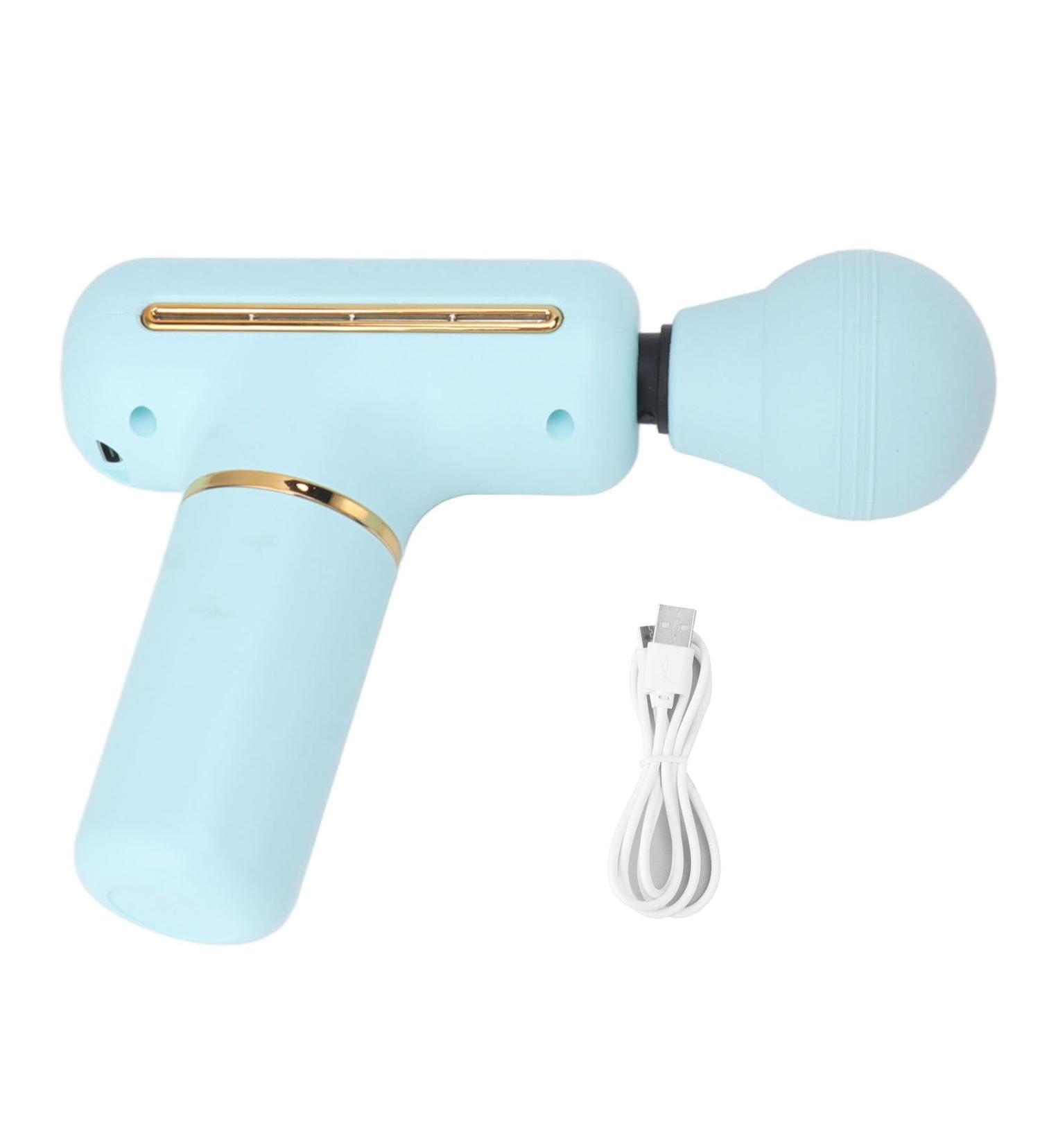 Portable Fascia Gun - Powerful Deep Tissue Massage for Everyone | Low-Noise Muscle Massager in Blue - Buy Online on GoSupps.com