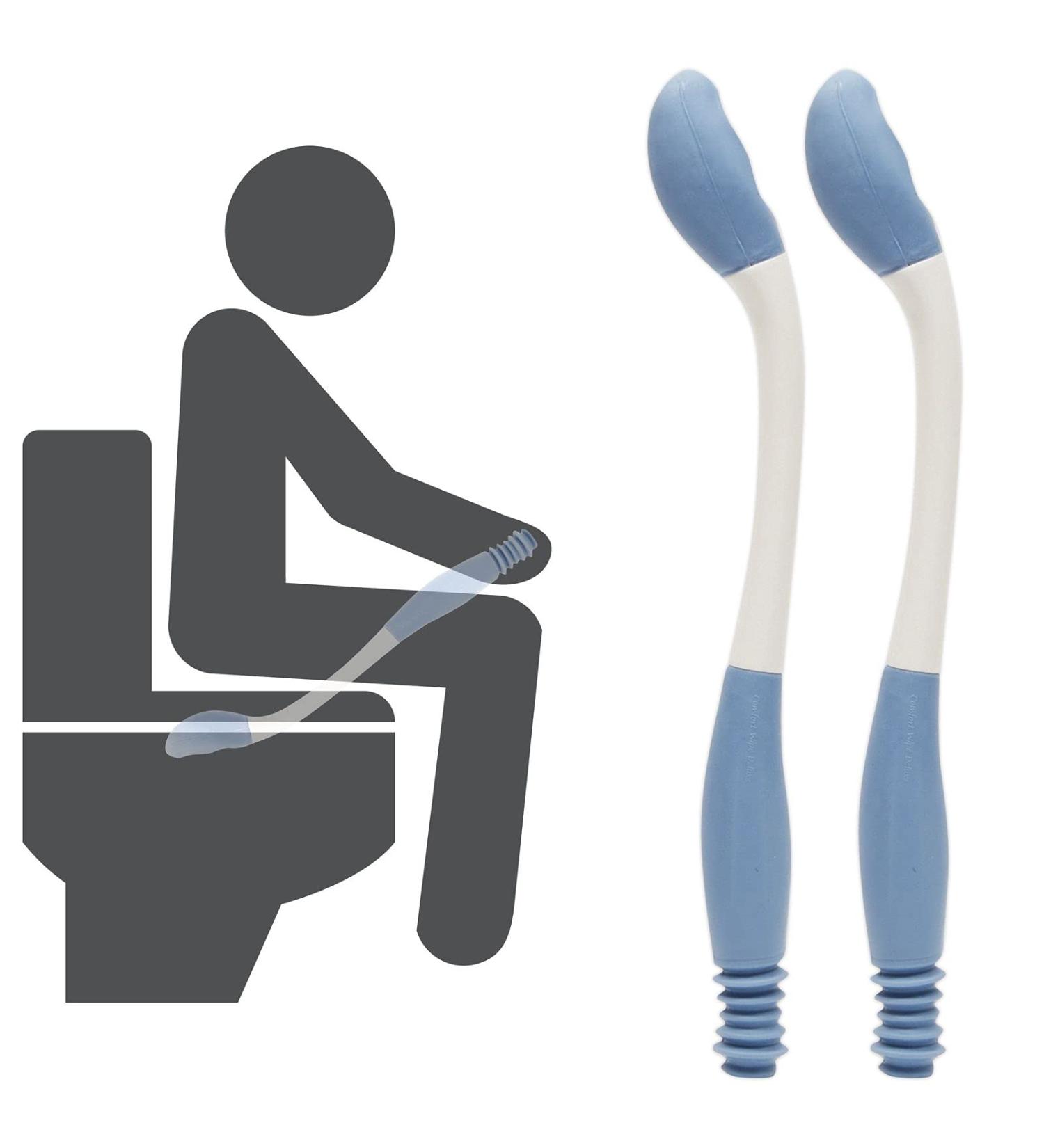 Long Reach Comfort Wipe Hand Extender 2 Pack - Toilet Paper Aid - Buy Online on GoSupps.com