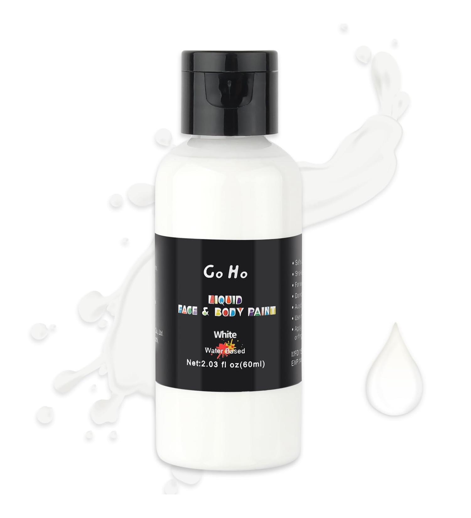 Go Ho Makeup Liquid Body Paint (2.1 oz) - White Special FX & Halloween Face and Body Paint - Buy Online on GoSupps.com