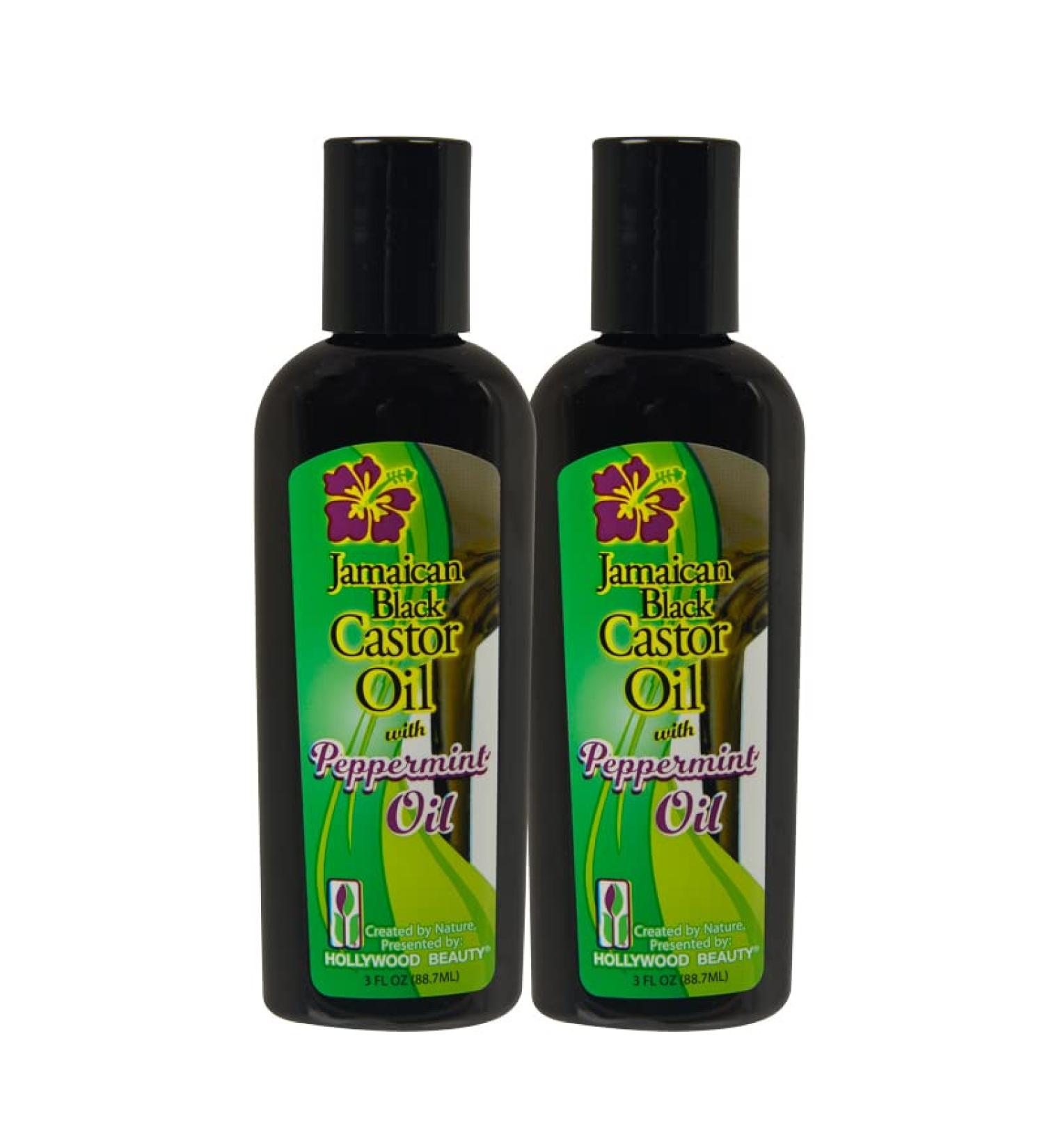 Hollywood Beauty Jamaican Black Castor Oil with Peppermint Oil 3 Oz (Pack of 2) - 6 Fl Oz Total - Buy Online on GoSupps.com