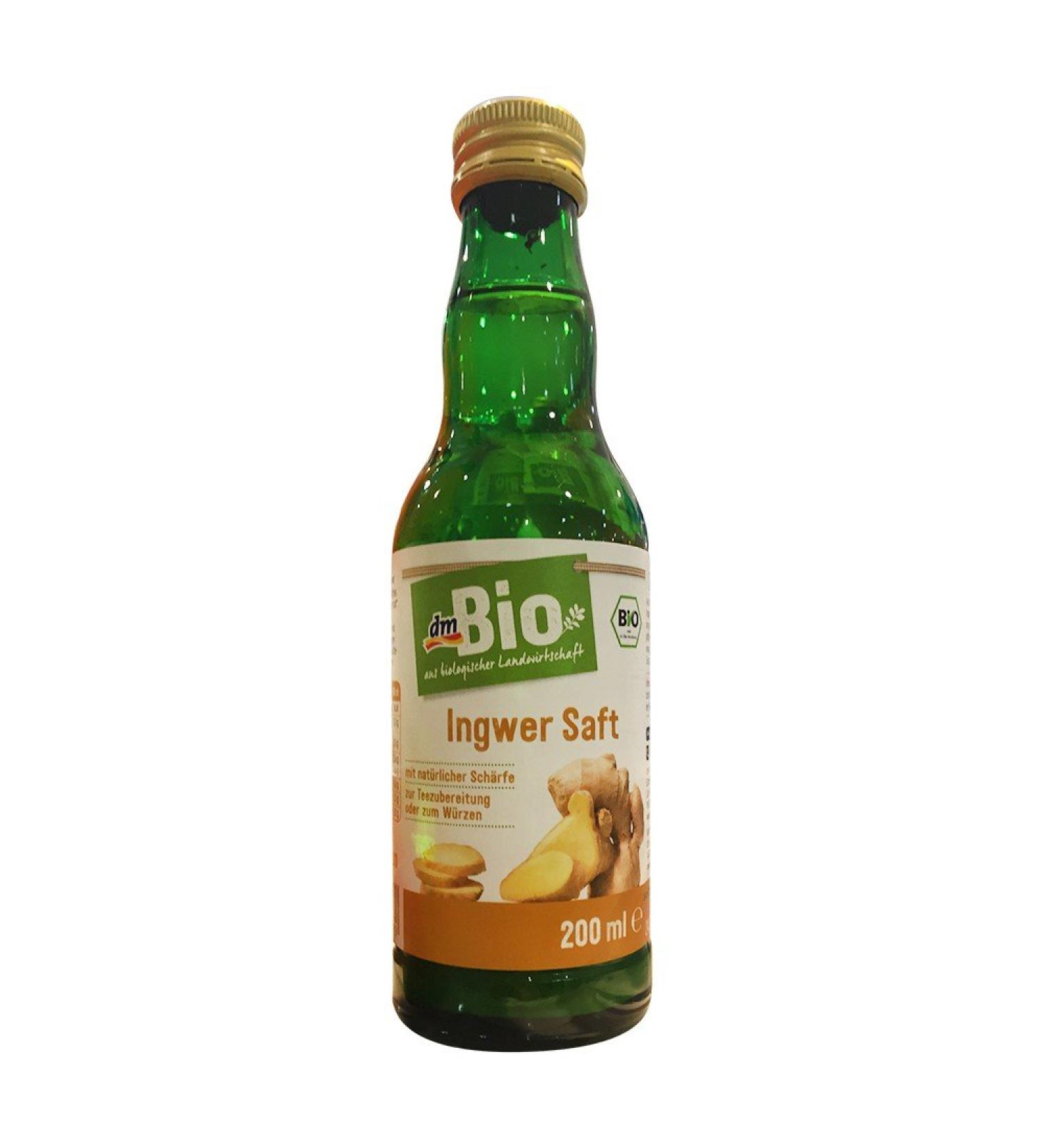 dmBio Ginger Juice Glass Bottle 200 ml