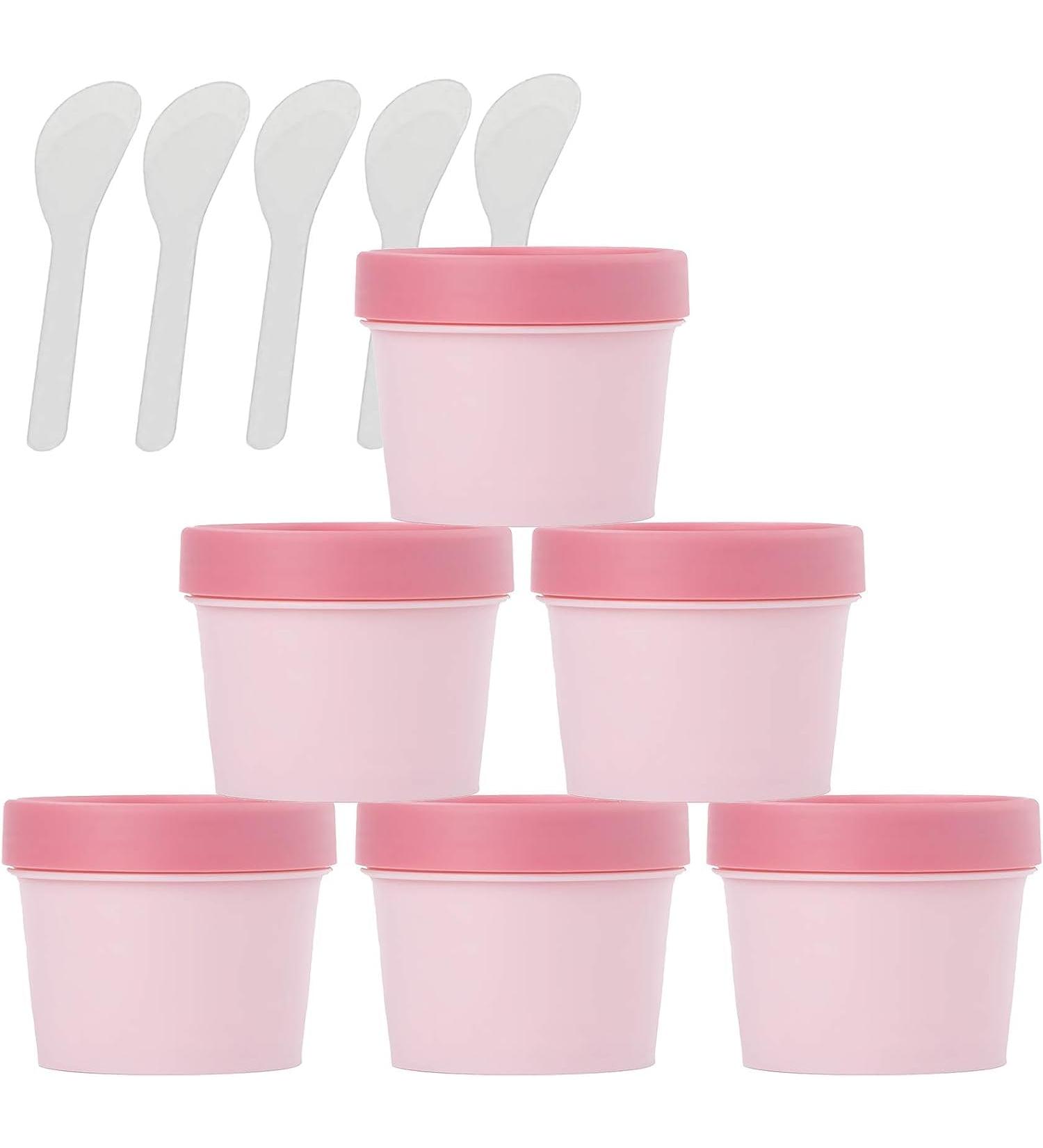 empty jars with lids cosmetic jar B0CKBVKX5Z6 PC Empty 200ml Pink Facial Mask Wide Mouth Plastic Jars 200g Leakproof Cosmetic Pot Container with Lids with 6 PC Spatula (Color : Roze Size : 100ml) ( - Buy Online on GoSupps.com