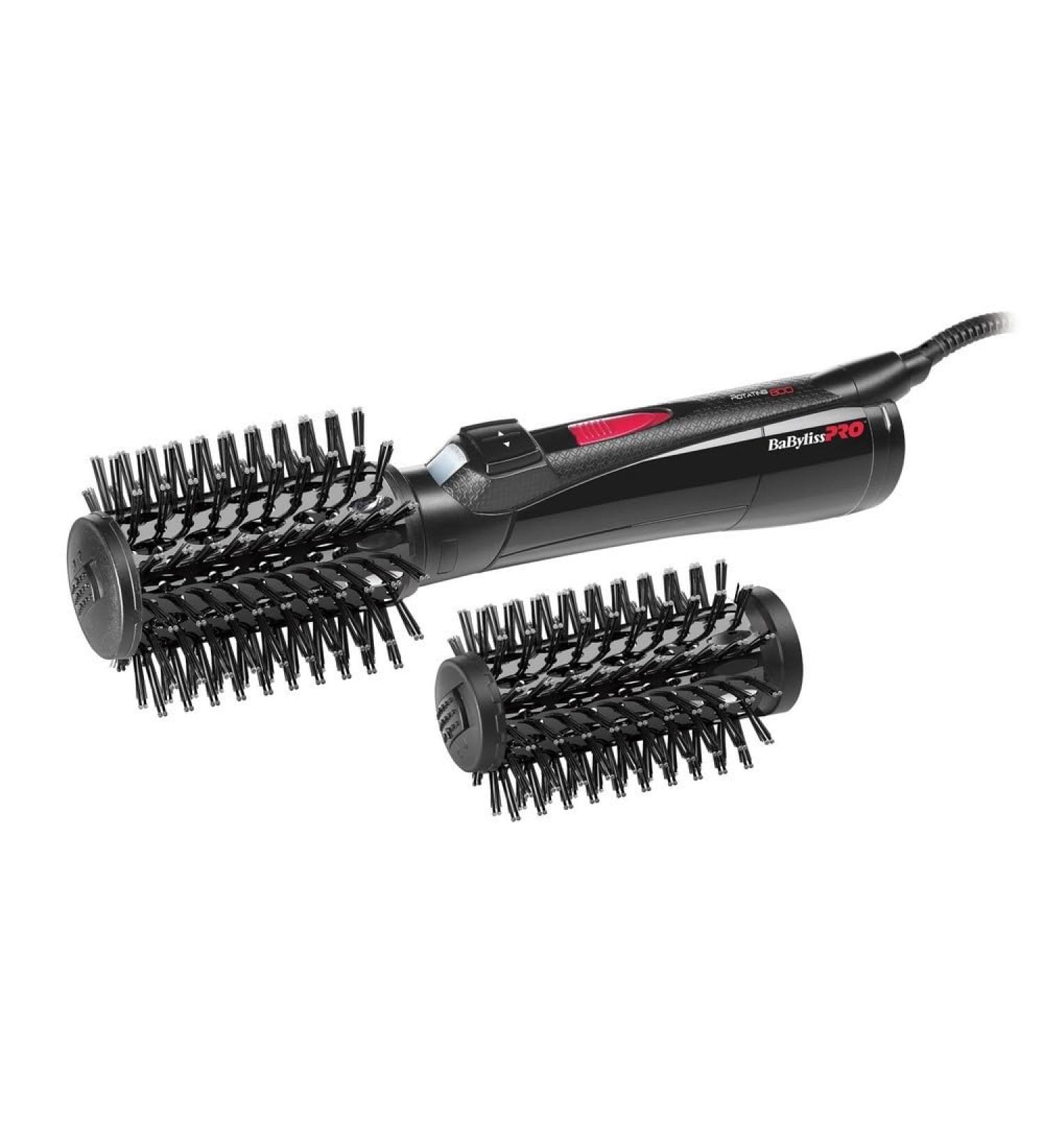 BaByliss Pro Rotating Hot Air Brush with 2 Brush Attachments 800 Watt Black 1 Piece (Pack of 1)