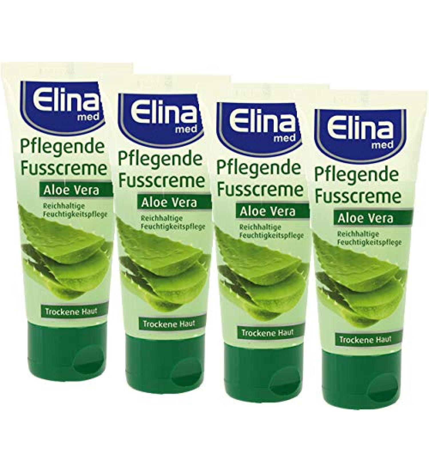 Elina Aloe Vera Foot Cream 75ml Tube Pack of 4