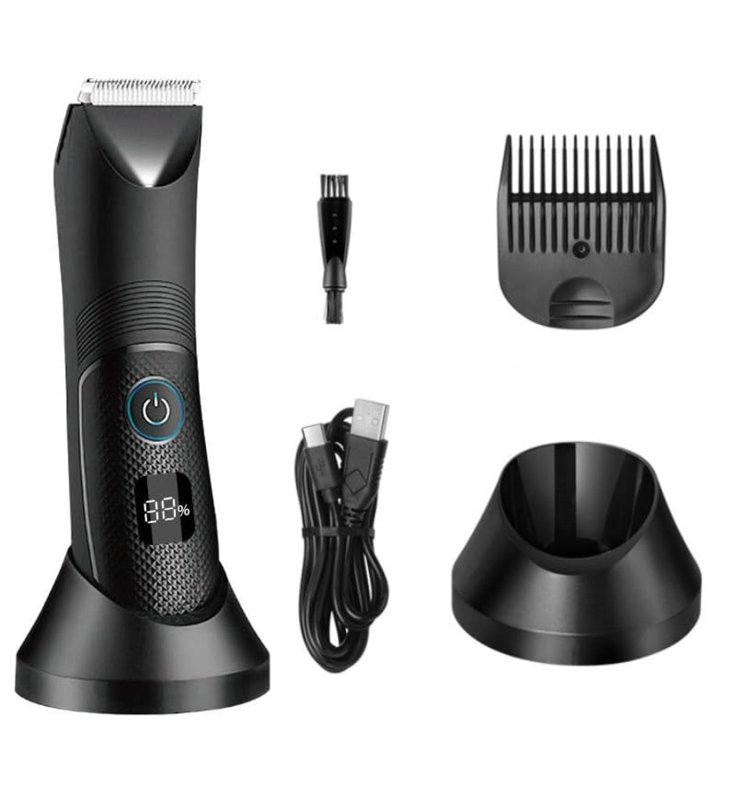 Pro Hair Clipper Groin Area Hair Trimmer Lawn Mower Ceramic Blade Waterproof Wet Dry Clippers Pubic Armpit Body Hair Razor - Buy Online on GoSupps.com