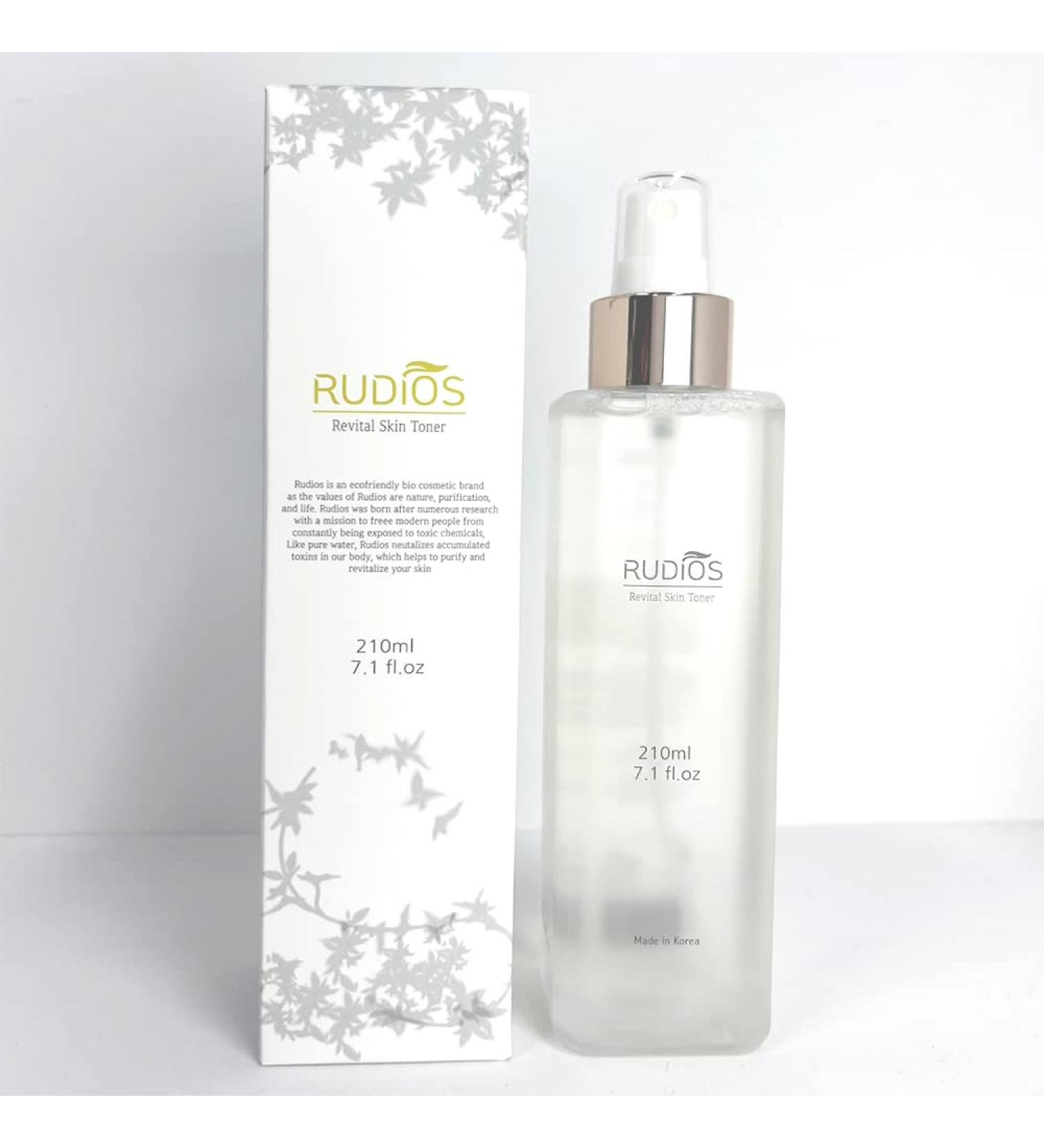Rudios Revital Skin Toner - Anti-Aging Facial Spray for Wrinkles | 210ml Hydrating Tone-Up Skincare - Buy Online on GoSupps.com