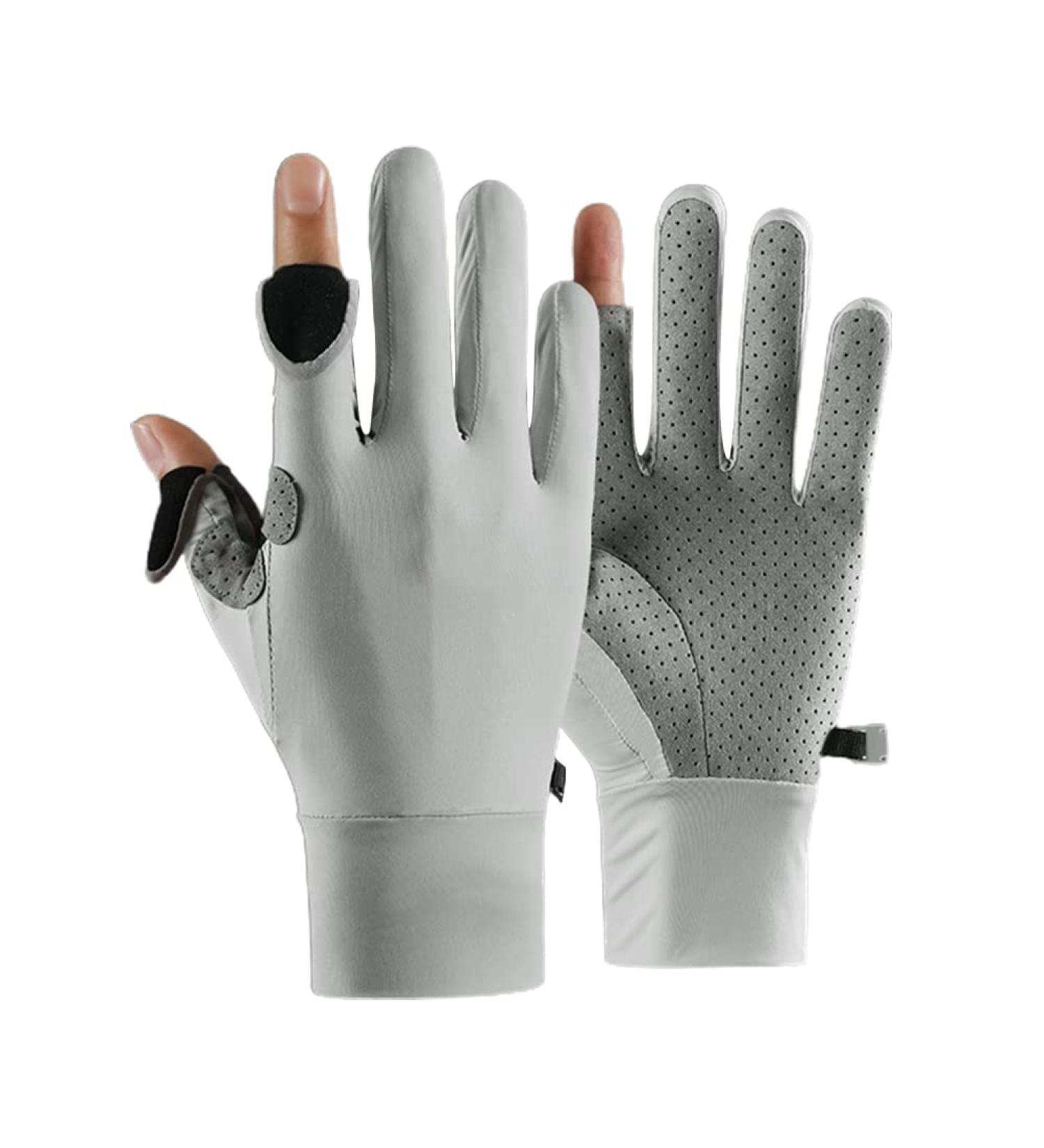 Fencelly Eisseide Summer UV Protection Gloves - Slide-Resistant Breathable 2 Cut Finger Design for Men | Perfect for Fishing & Cycling - XL Size - Buy Online on GoSupps.com
