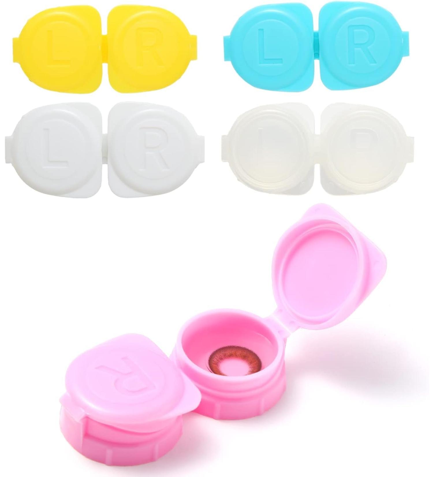 15-Pack Flip-Top Contact Lens Cases | Assorted Colors for Secure Storage | International Shipping Available - Buy Online on GoSupps.com