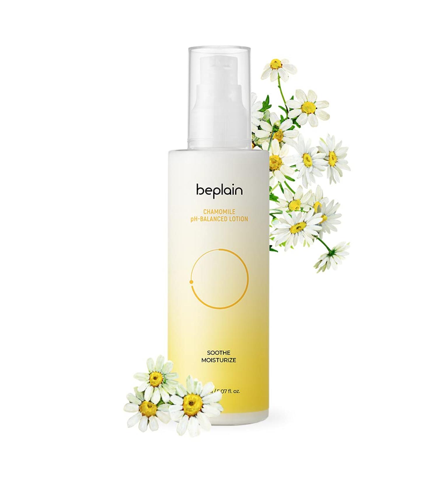 beplain Chamomile pH-Balanced Lotion 5.07fl oz - Scent-Free Natural Facial Moisturizer for Blemishes, Dull Tone, Acne | Korean Skincare - Buy Online on GoSupps.com