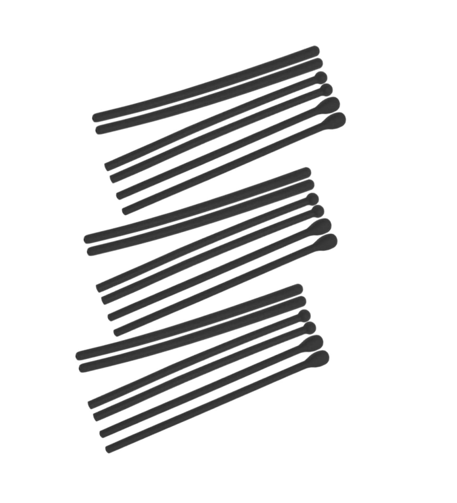 Sewacc 12 Pairs Glasses Legs Holder - Replacement Socks & Preventive Peak Holders for Small Black Glasses (7x0.45cm) - International Shipping Available - Buy Online on GoSupps.com