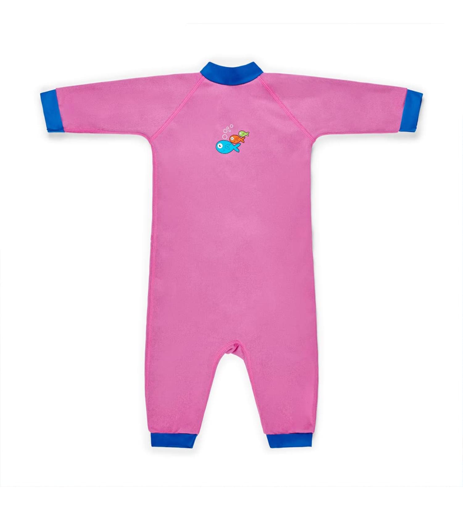 Swimbest Warmsuit Pink 12-24 Months - Fleece Lined Baby Swimming Costume with 50+ UV Protection - Buy Online on GoSupps.com