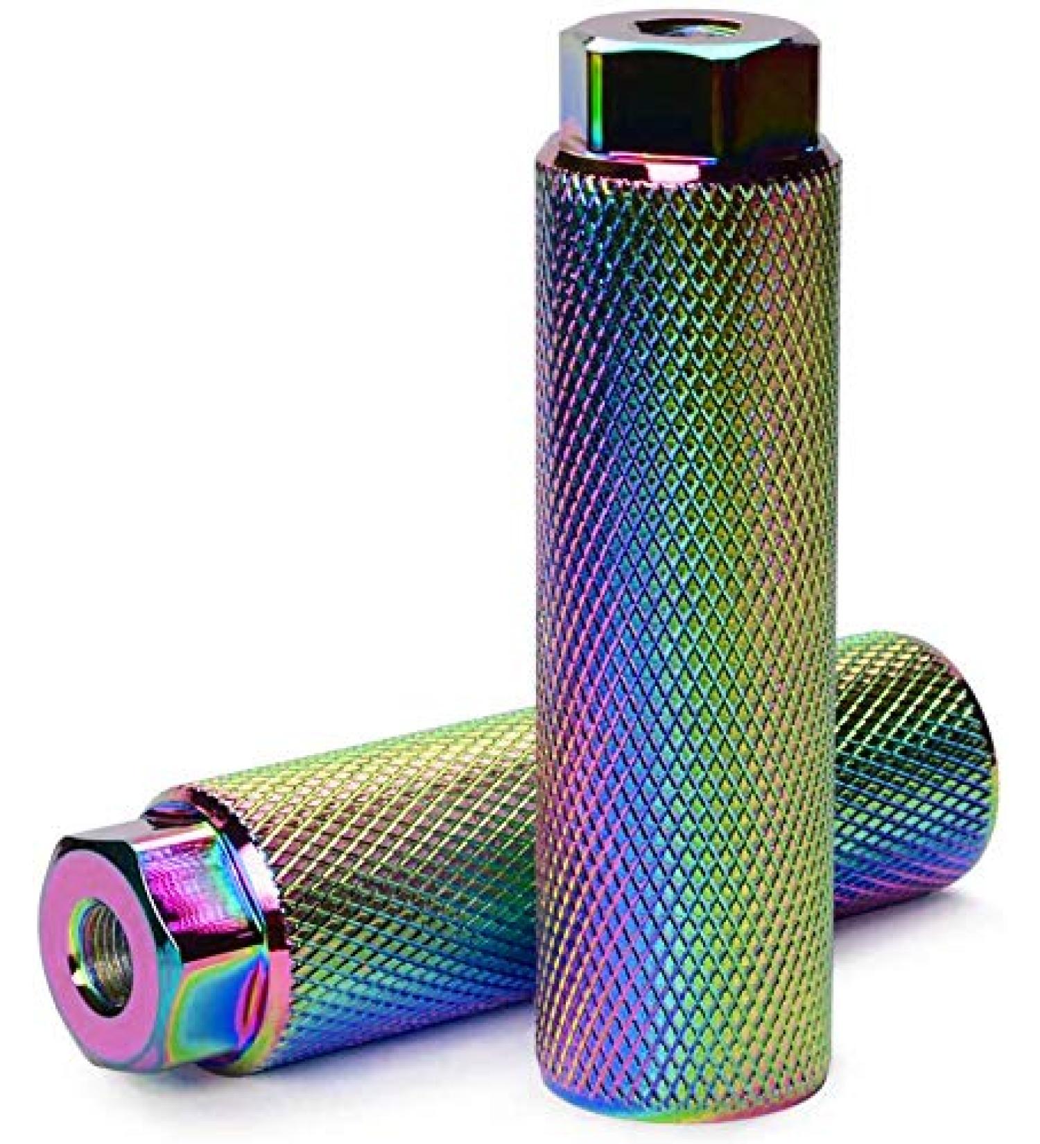 Aluminum Alloy Anti-Skid Bike Pegs | 2Pcs Stunt Pegs for BMX & Mountain Bikes | Fits 3/8 inch Axles - Buy Online on GoSupps.com