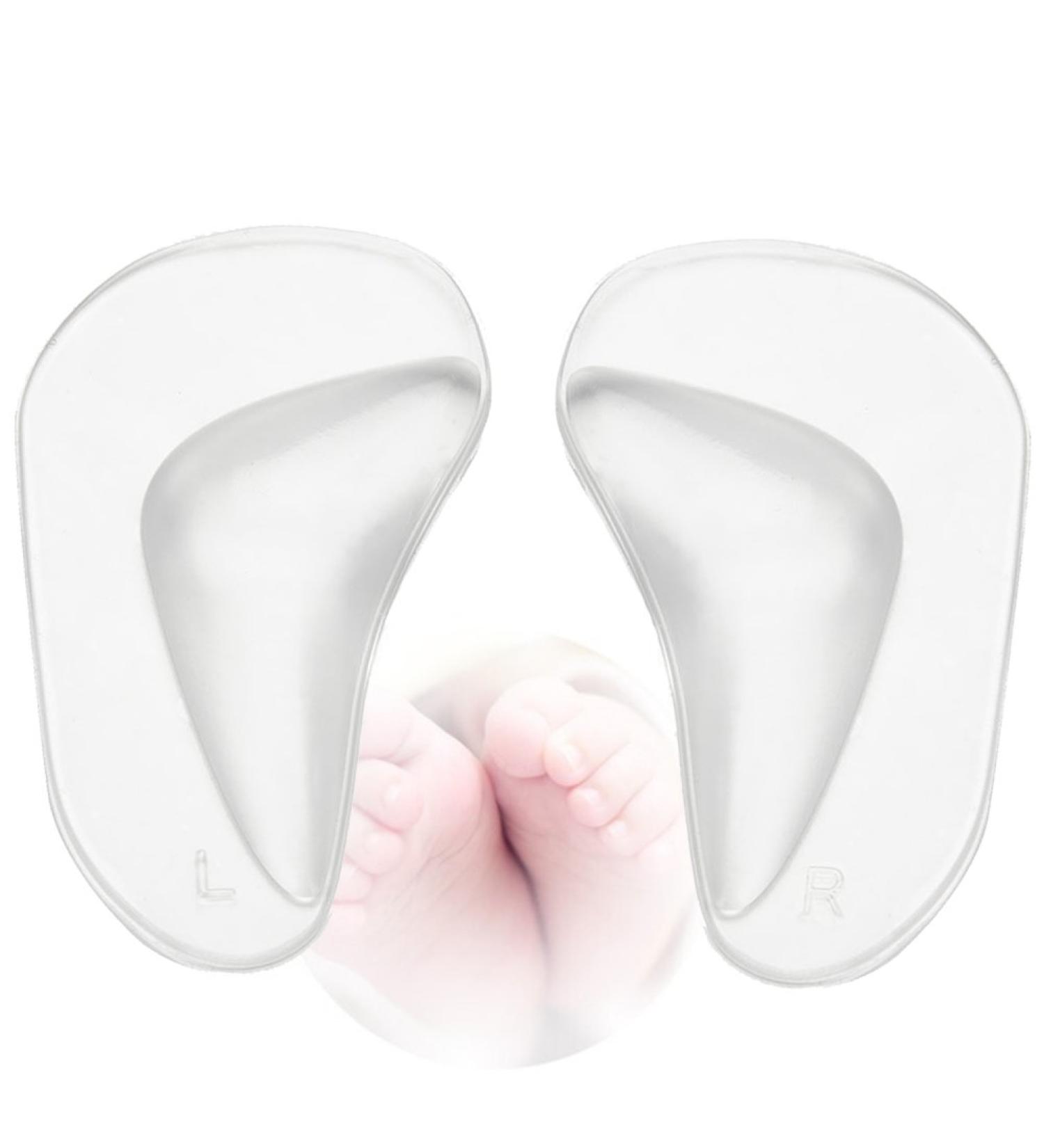 Orthopedic Insoles for Flat Feet - 2 Pairs Silicone Arch Support Inserts for Plantar Fasciitis Relief - Transparent Shoe Inserts for Kids & Women - Buy Online on GoSupps.com