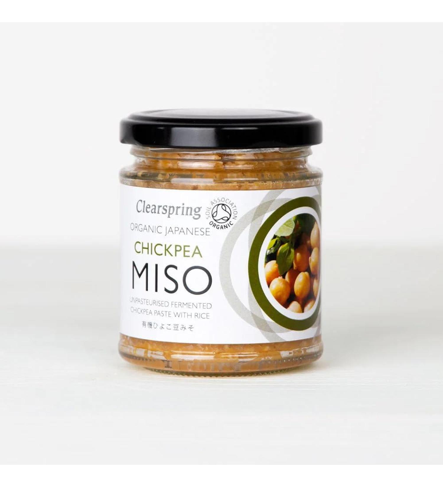 Clearspring Organic Japanese Chickpea Miso - Unpasteurised, High-Quality Fermented Soybean Paste - Buy Online on GoSupps.com