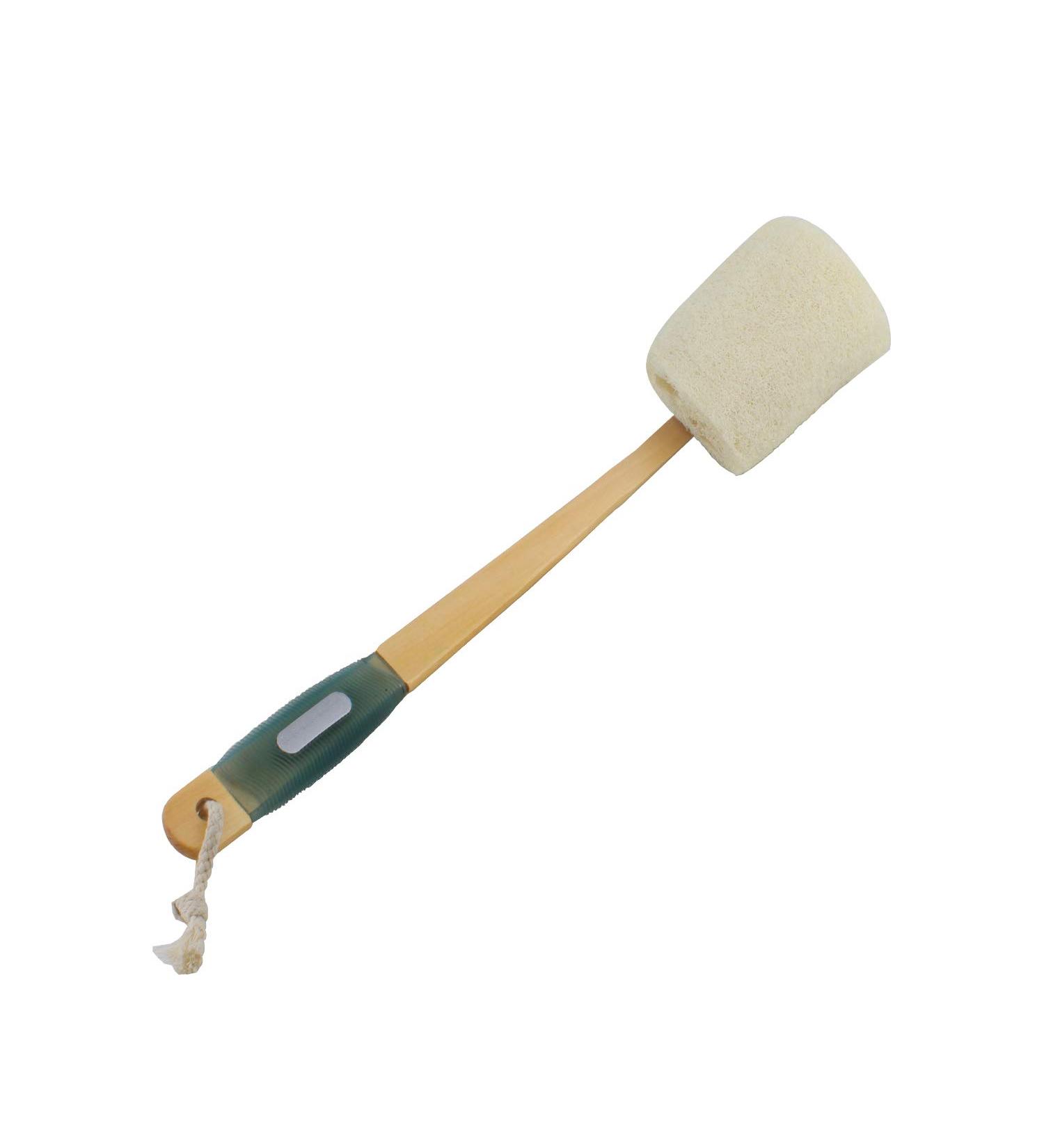 LIKING Natural Exfoliating Loofah Bath Brush Back Scrubber with Long Wooden Handle - Buy Online on GoSupps.com
