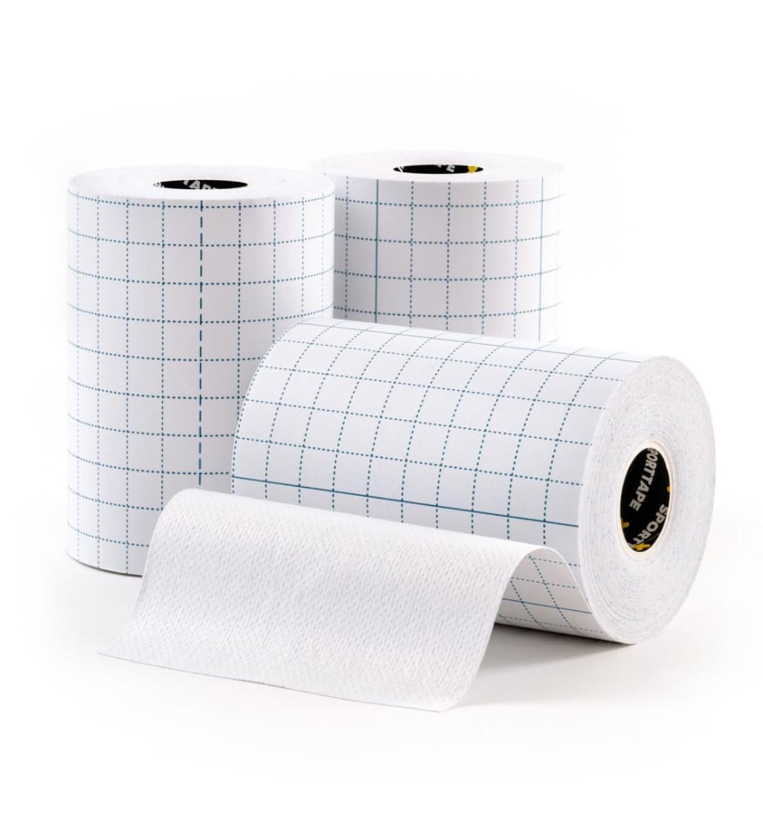 SPORTTAPE Fixation Tape 10cm x 10m - Non-Woven Dressing Retention Tape - Strong Adhesive Fabric - 3 Rolls - Buy Online on GoSupps.com