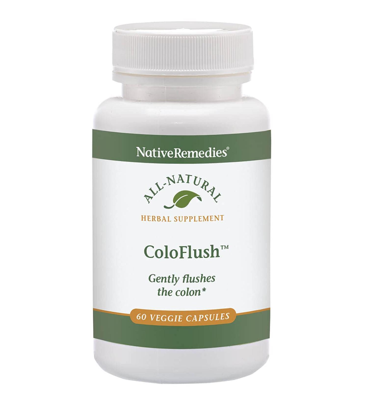 Native Remedies ColoFlush - Natural Herbal Supplement for Colon Health - 60 Veggie Caps - Buy Online on GoSupps.com