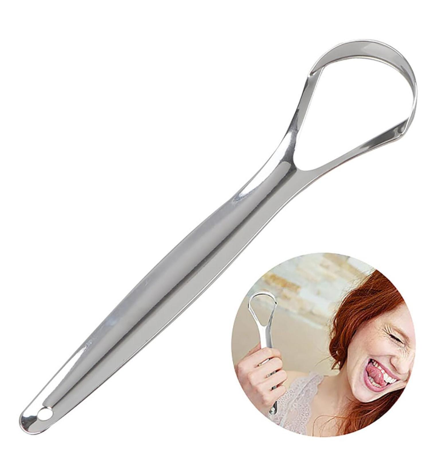 Buy Stainless Steel Tongue Freshener | Oral Care Tongue Cleaner - Easy to Clean for a Fresh Mouth - Buy Online on GoSupps.com