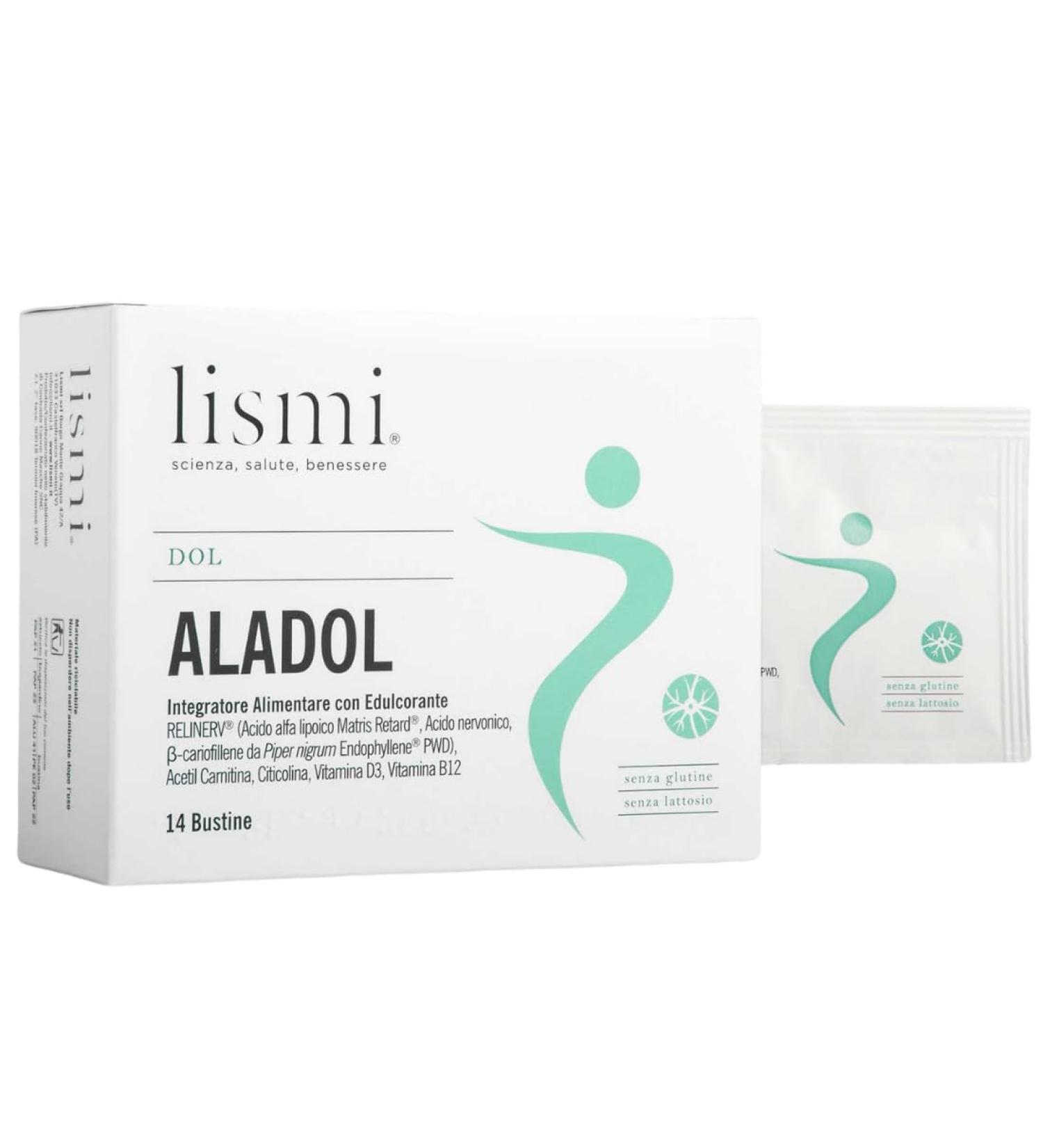  LISMI ALADOL - Food Supplement for Antioxidant Action Adapted to Nervous System Problems Contributes to Its Normal Functionality and Diffuse Pain Box of 14 Sachets - Buy Online on GoSupps.com