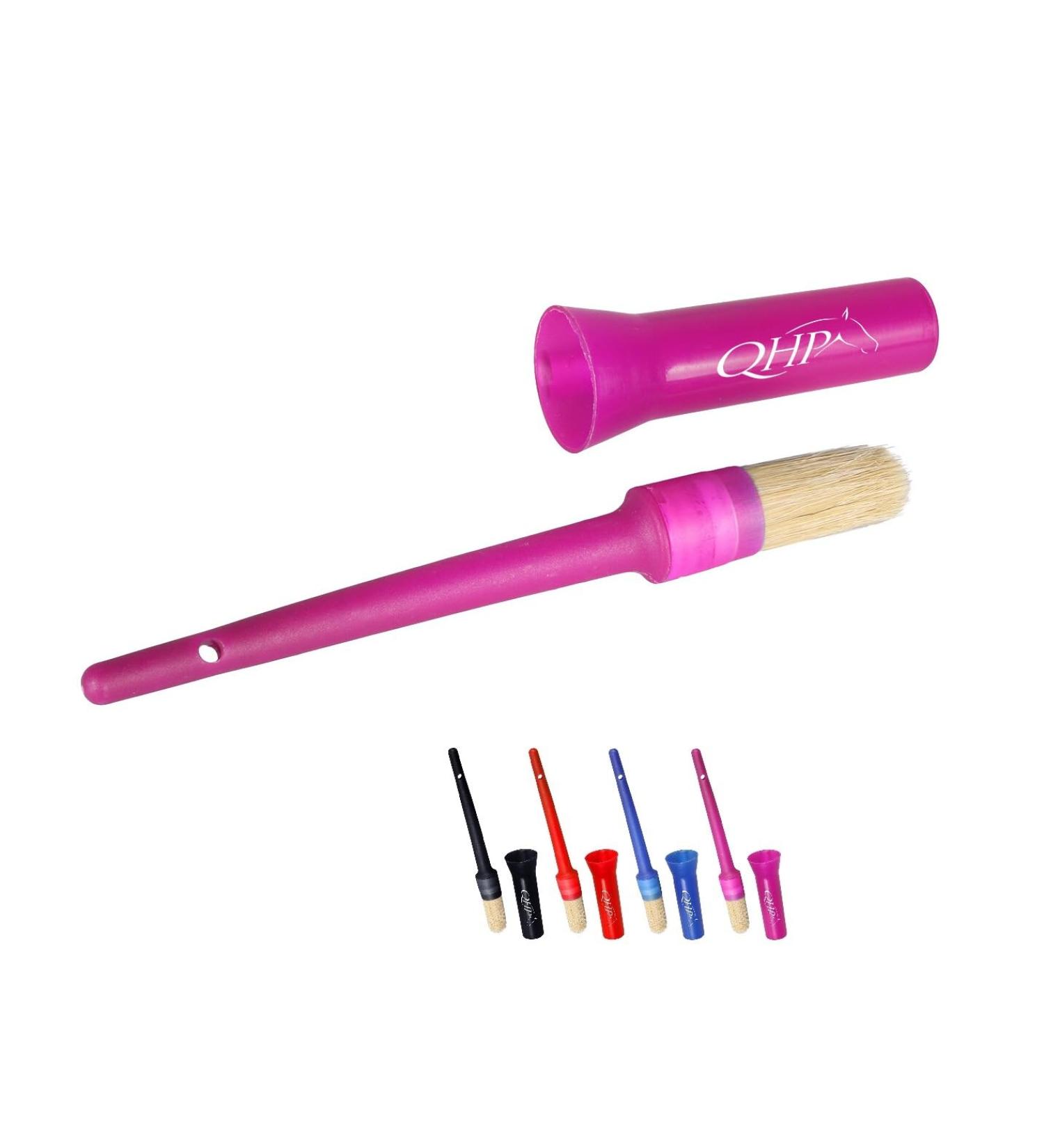 NETPROSHOP Hoof brush with cap made of pig hair hoof care color: pink