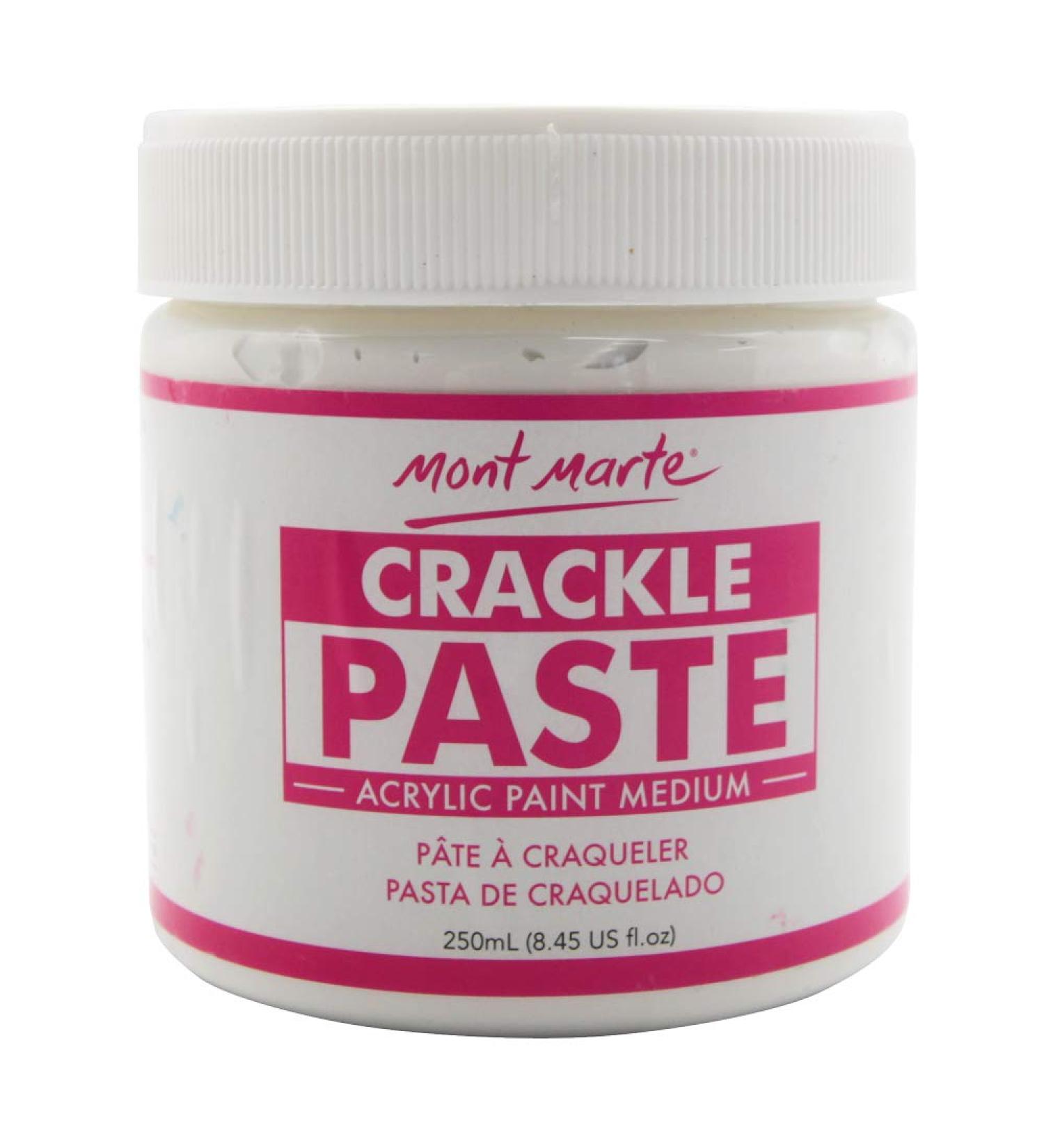 Mont Marte Crackle Paste Premium 8.45 US fl.oz (250ml) Tub - Texture Painting Effect, Opaque Finish - Ideal for Various Surfaces - Buy Online on GoSupps.com
