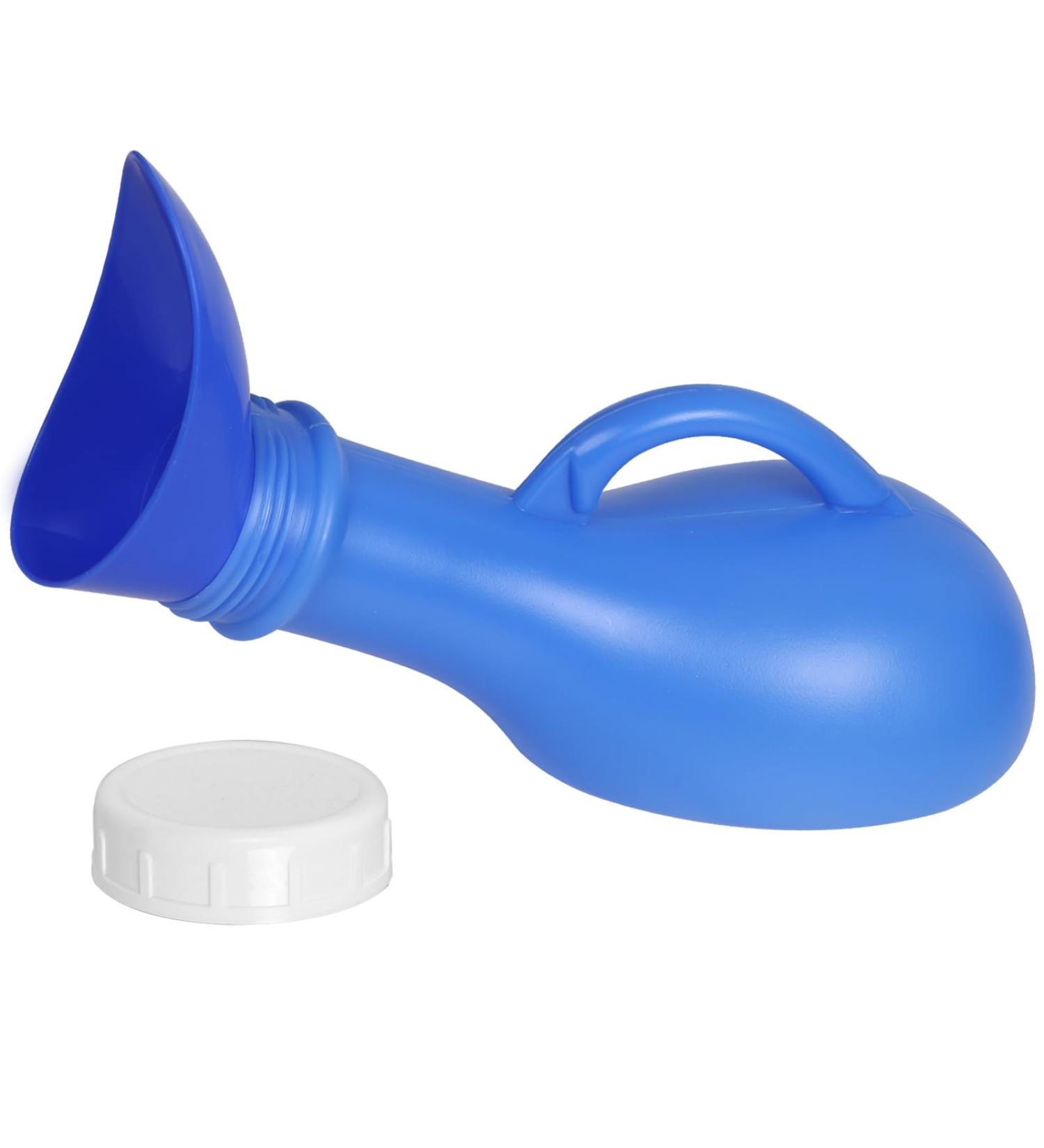 Portable Unisex Urinal Toilet Bottle - 1L Leak-Safe Screw Cap & Female Attachment | Travel Wee Potty for Men & Women - Buy Online on GoSupps.com