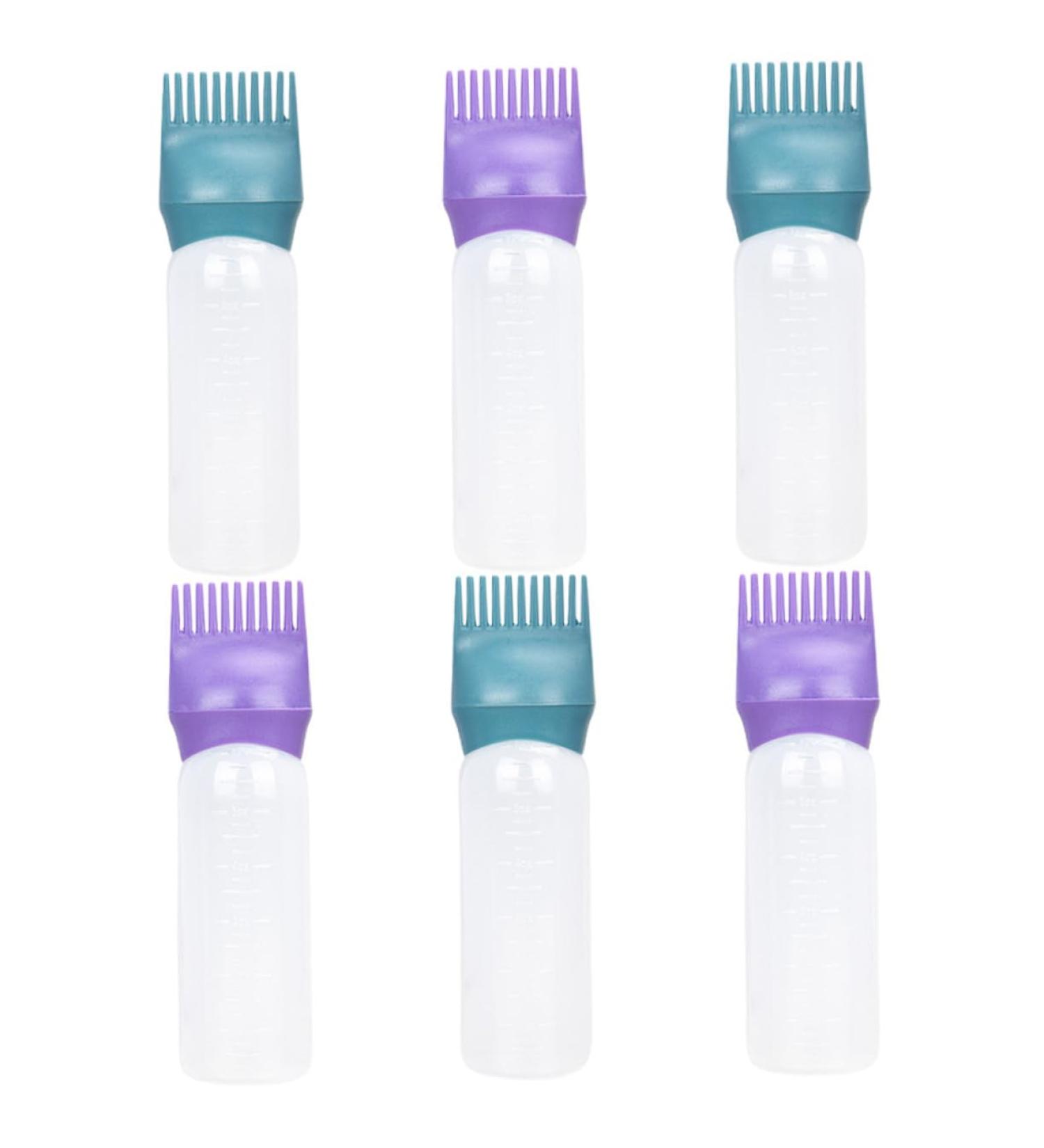 SOIMISS 6 pi ces Lot de Flacons Applicateurs pour Teinture et Huile Capillaire avec Peigne et chelle Gradu e Bouteilles R utilisables Plastique L ger pour Coloration des Racines  - Buy Online on GoSupps.com