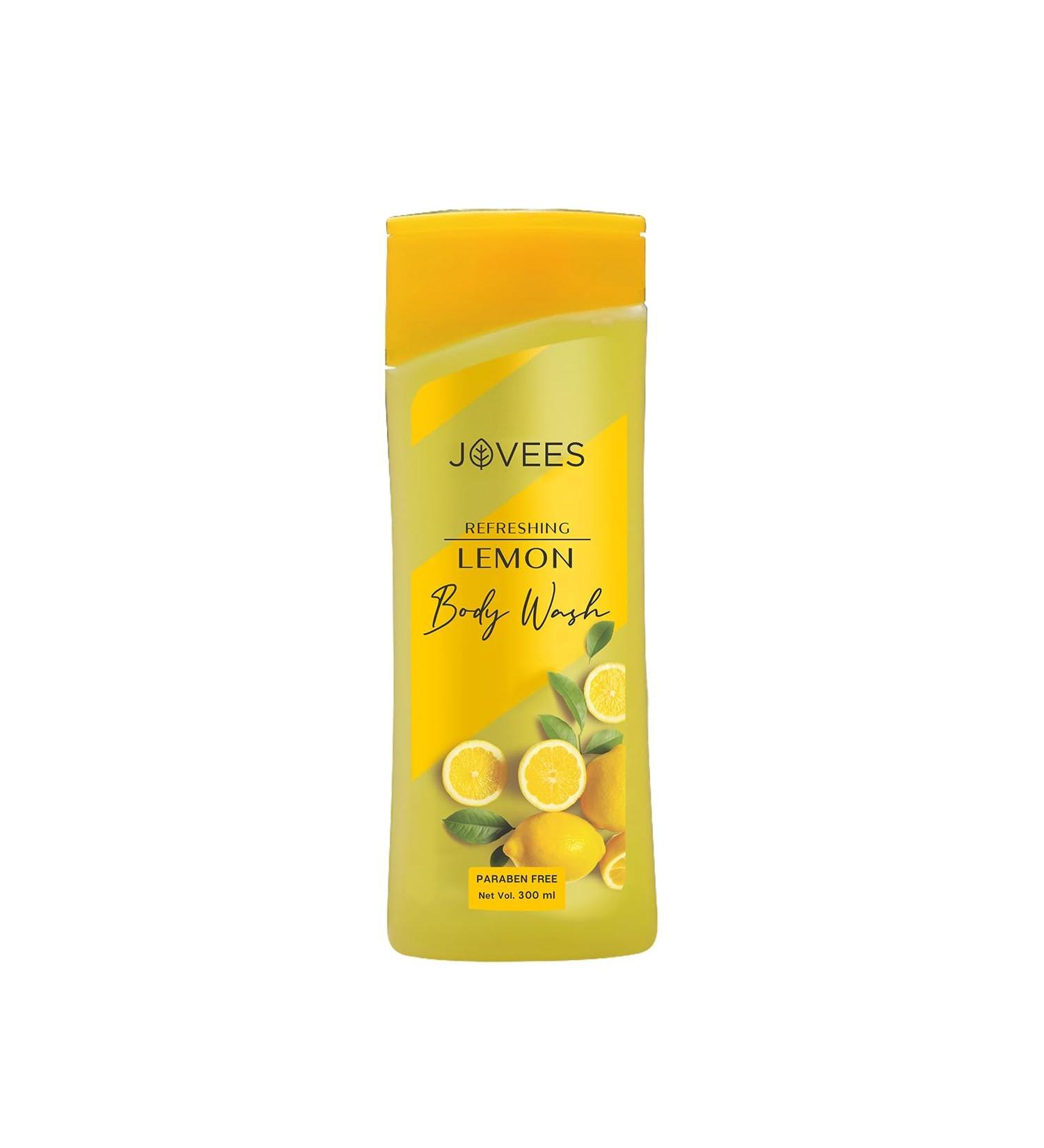 Lemon Body Wash - Refreshing Citrus Cleanser with Raspberry & Avocado Extracts for Softer Skin | Unisex | 300ml - Buy Online on GoSupps.com