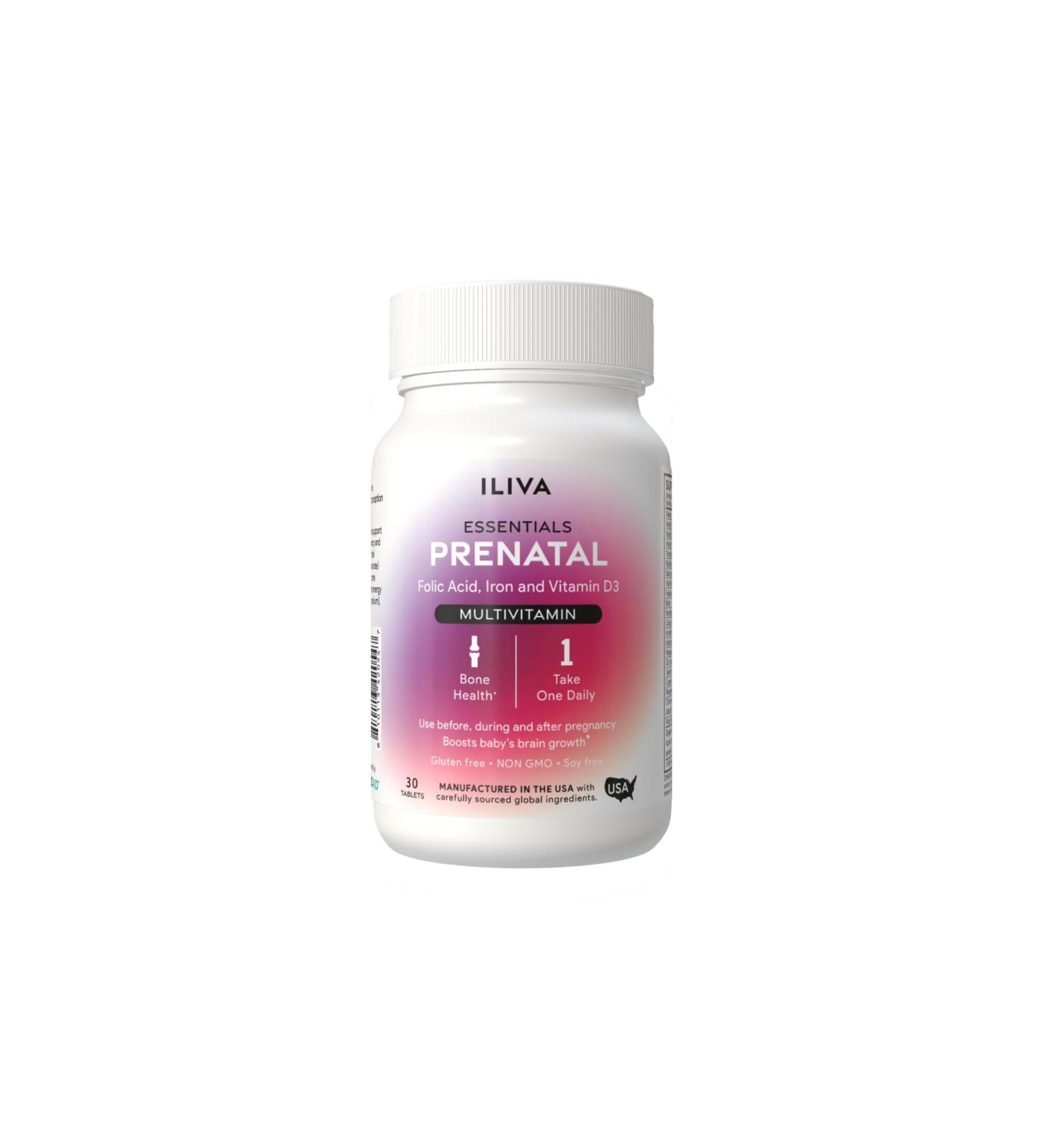 ILIVA Essentials Prenatal - Well-Researched Folate Multi for Pregnant and Nursing Women Includes 18 Vitamins and Minerals Gluten Dairy & Soy-Free - 30 Capsules - 30 Servings