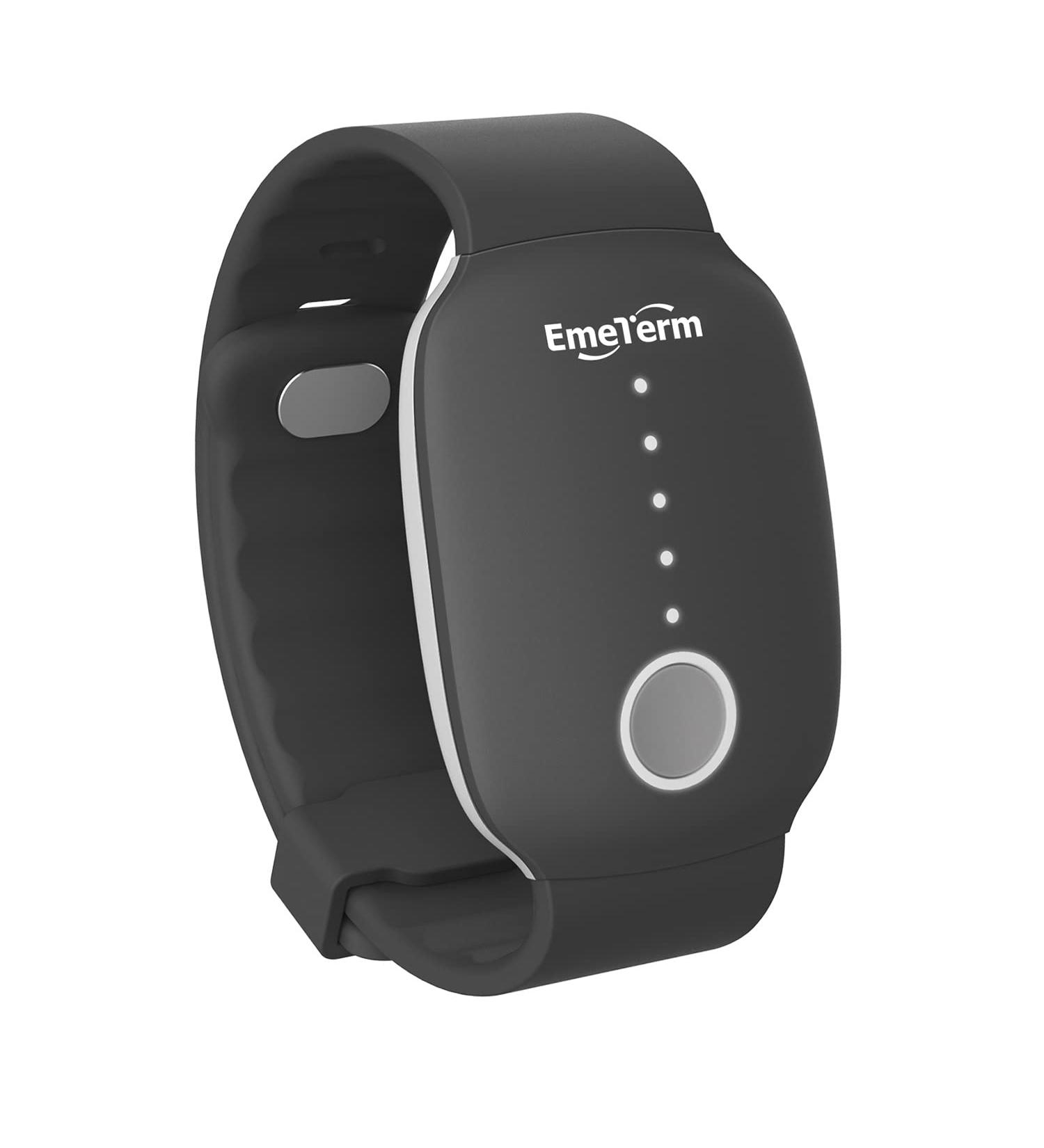 EmeTerm Fashion Electrode Stimulator for Nausea Relief - Rechargeable, Drug-Free Wrist Bands in Black - Buy Online on GoSupps.com