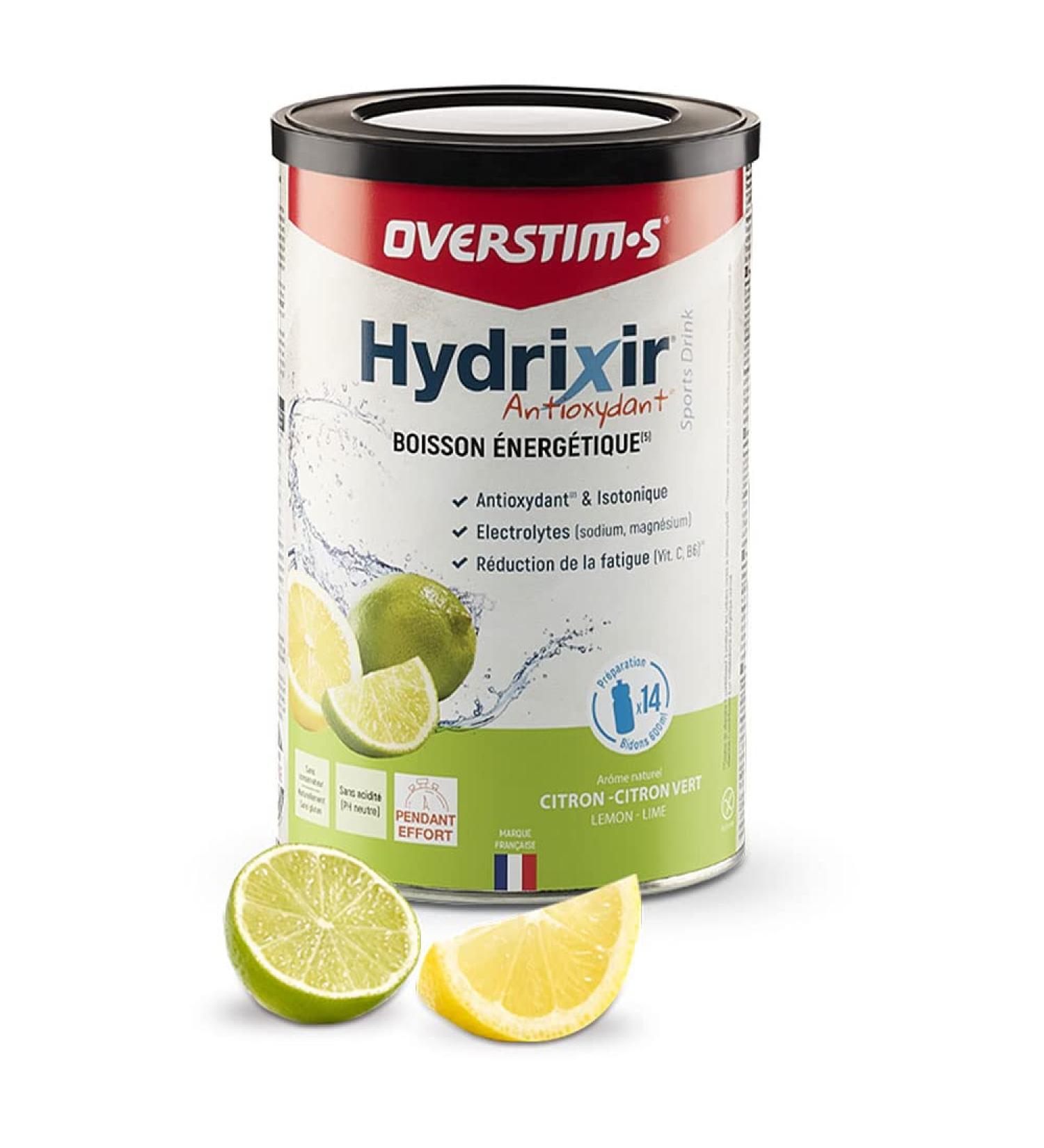 OVERSTIM.s Hydrixir Antioxidant Drink (600g) Energy drink for sports Electrolytes (sodium magnesium) Vitamins (B1 B6 C E) Fatigue reduction Lemon-Lime flavor - Buy Online on GoSupps.com