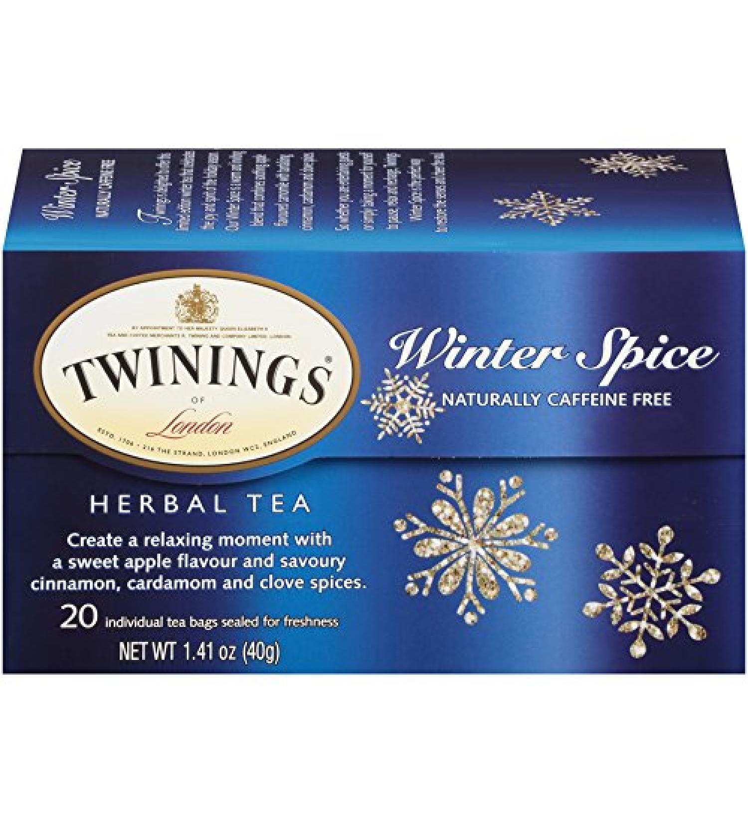 Twinings Herbal Tea Winter Spice - Caffeine Free 20 Bags | Warm & Cozy Blend - Buy Online on GoSupps.com