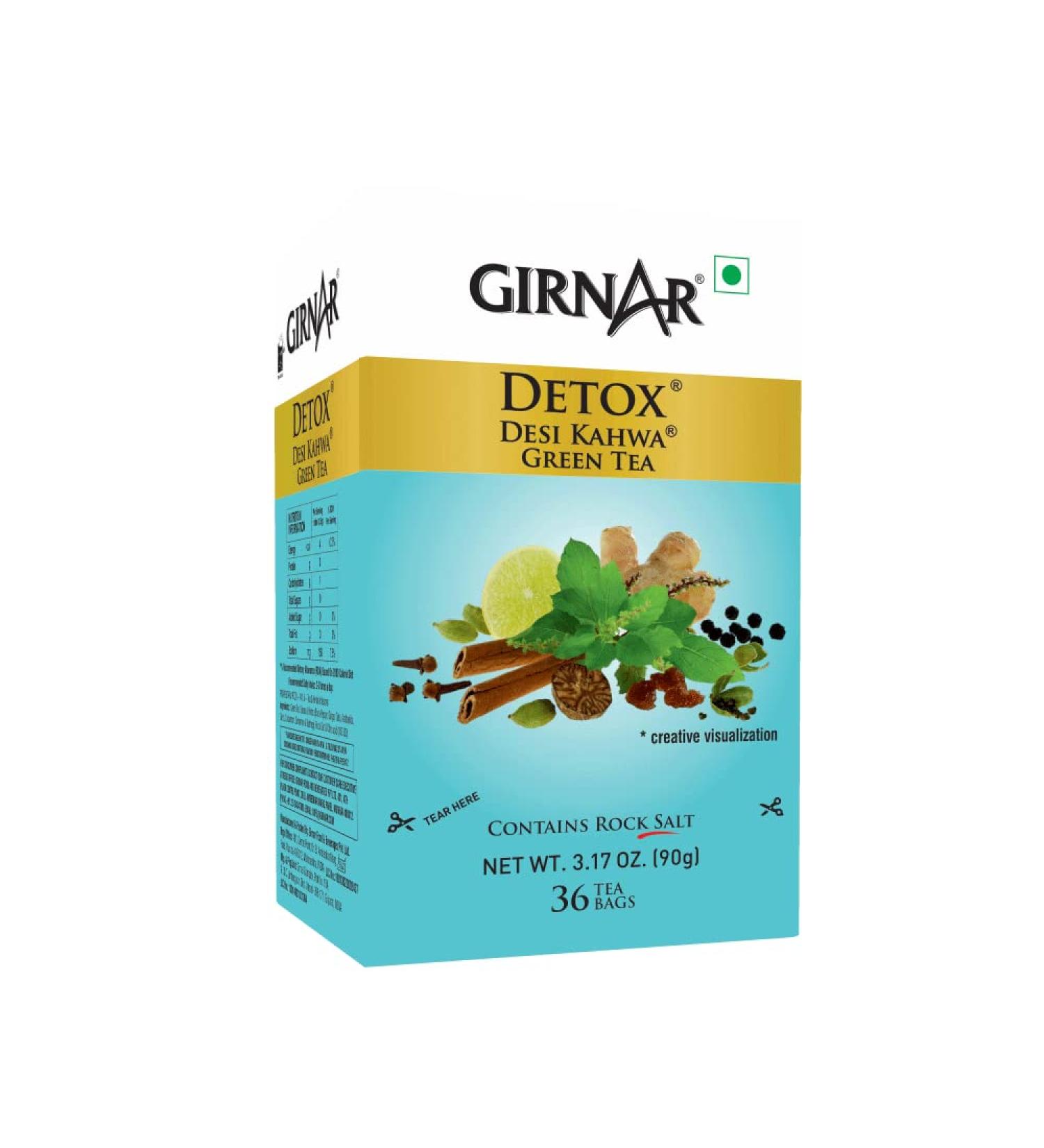 GIRNAR Detox Green Tea Desi Kawa - Buy Online on GoSupps.com
