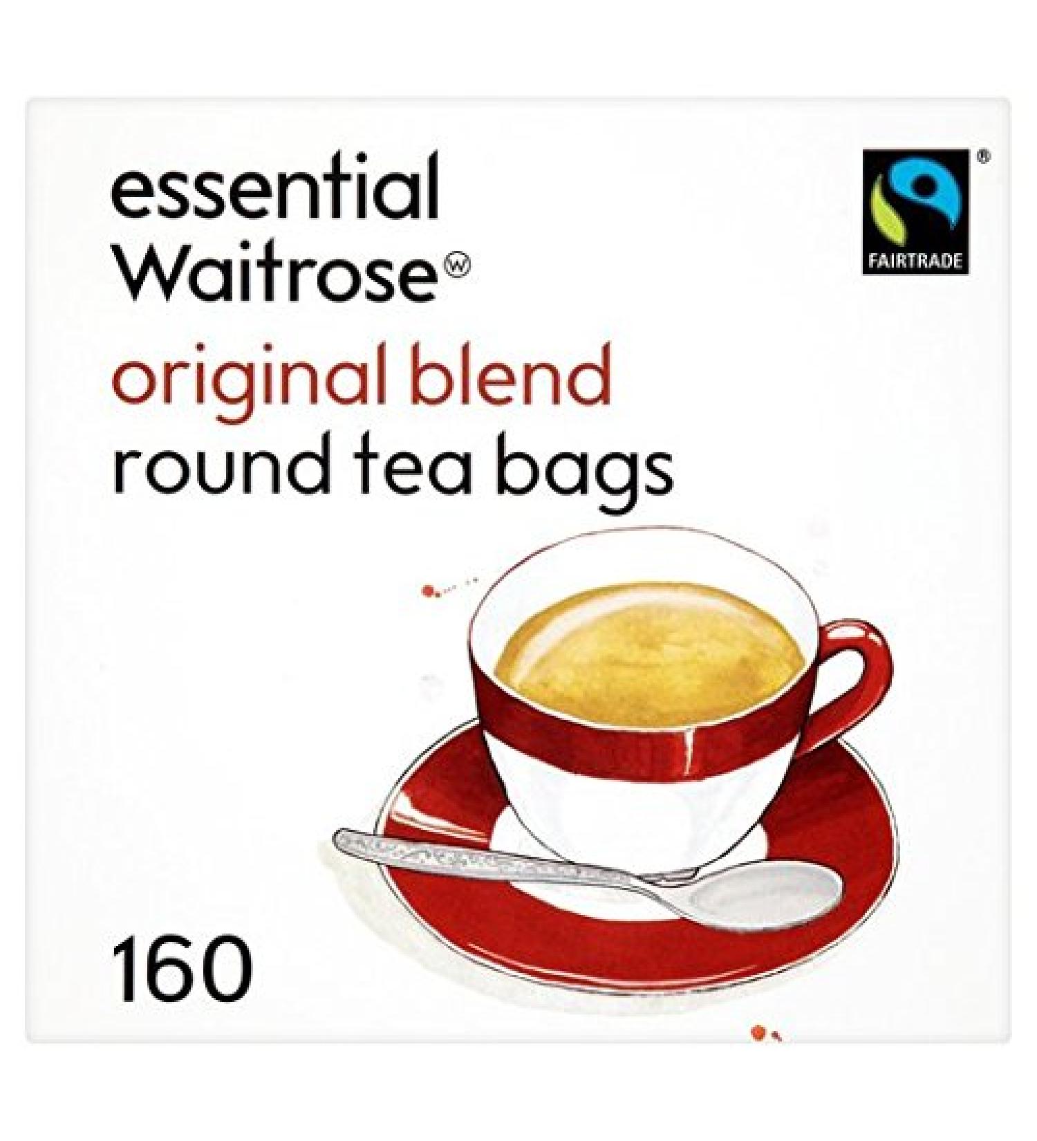 Essential Waitrose Lot de 160 sachets de th ronds M lange original