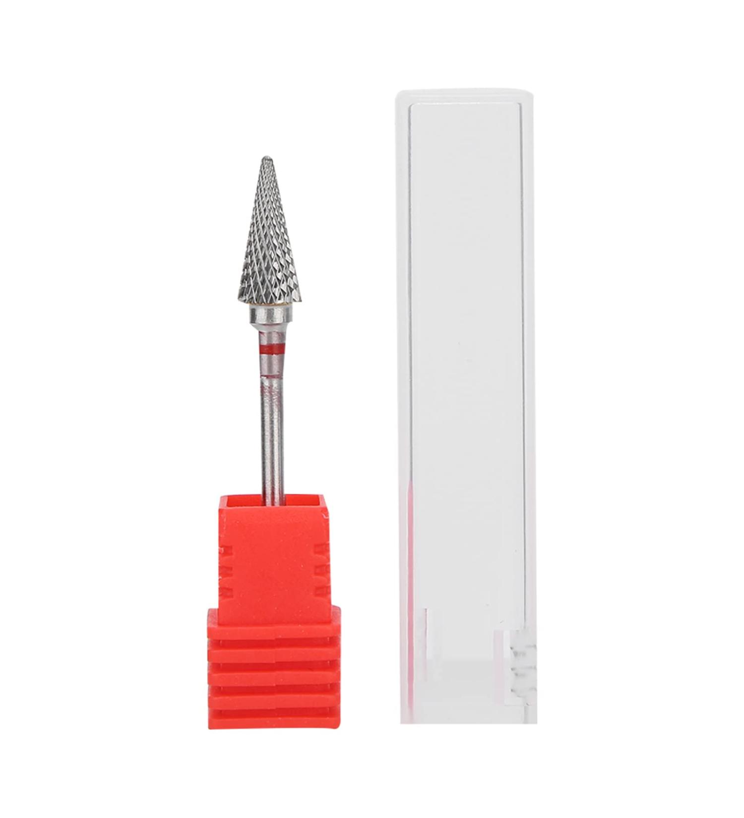 Tungsten Steel Nail Art Manicure Drill Bits Electric Pedicure Grinding Head Green Blue Red Suitable for Nails Replacing Small Grinding Wheel with Handle (red mark) - Buy Online on GoSupps.com