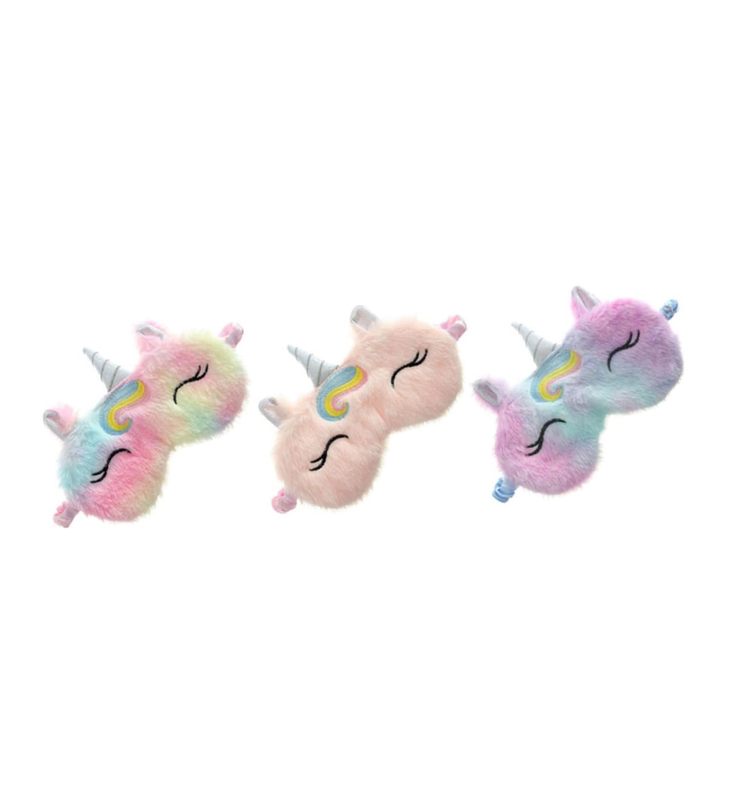 3pcs Unicorn Eye Patch Set - Travel and Sleeping Eye Mask, Animal Eye Shades and Blindfold for Chrismas Gifts - Buy Online on GoSupps.com