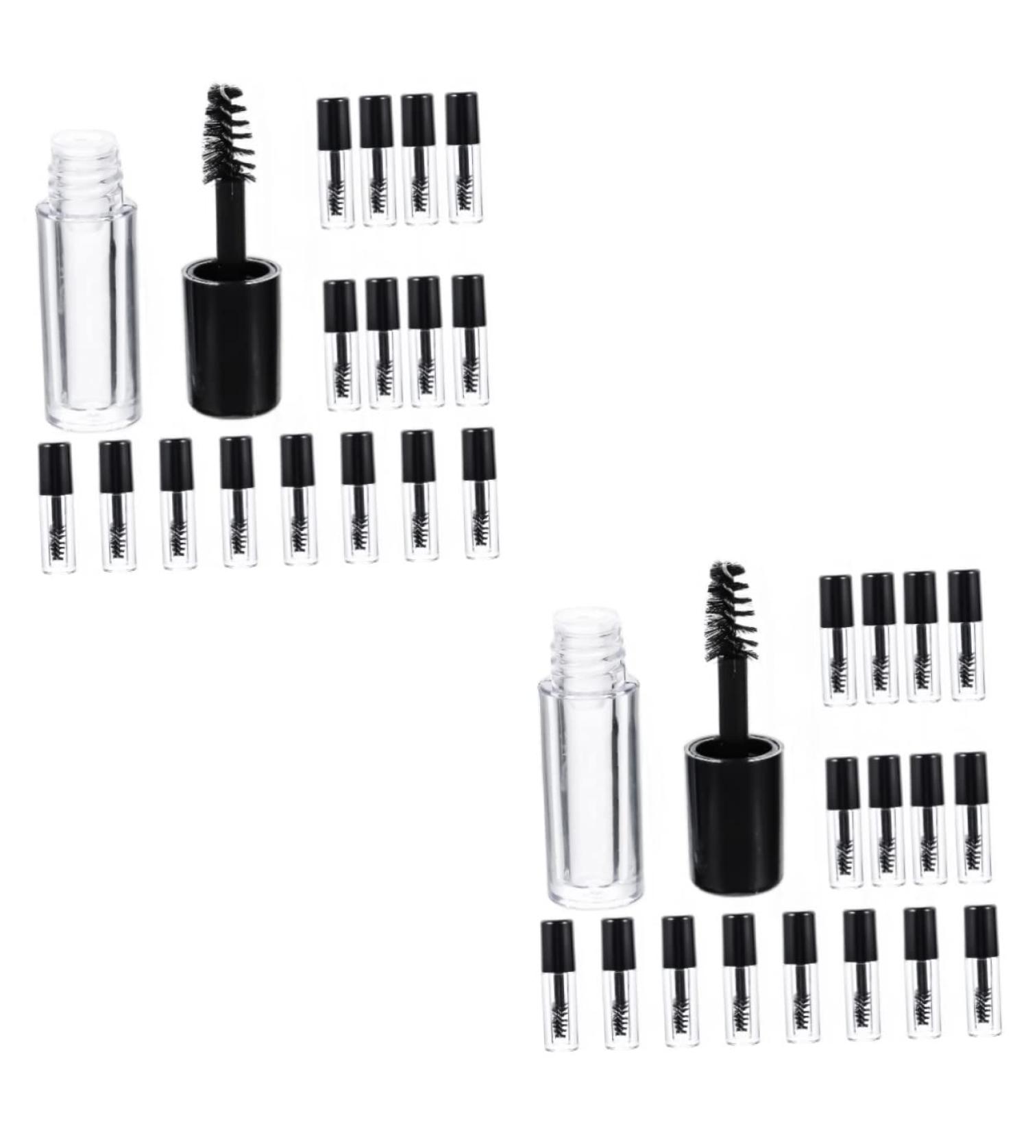 FOMIYES 40 Pcs Empty Eyelashes Lip Gloss Empty Eyelash Bottle Mini Mascara Tubes Eyelash Brush Self Made Blackx2pcs 5x1.1cmx2pcs - Buy Online on GoSupps.com