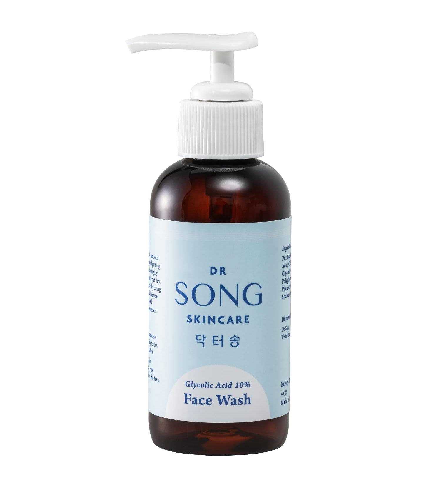 Korean Skin Care - Dr Song Glycolic Acid Face Wash - Exfoliating Face Wash with 10% Glycolic Acid, AHA for Anti Aging, Acne and Wrinkles Korean Beauty