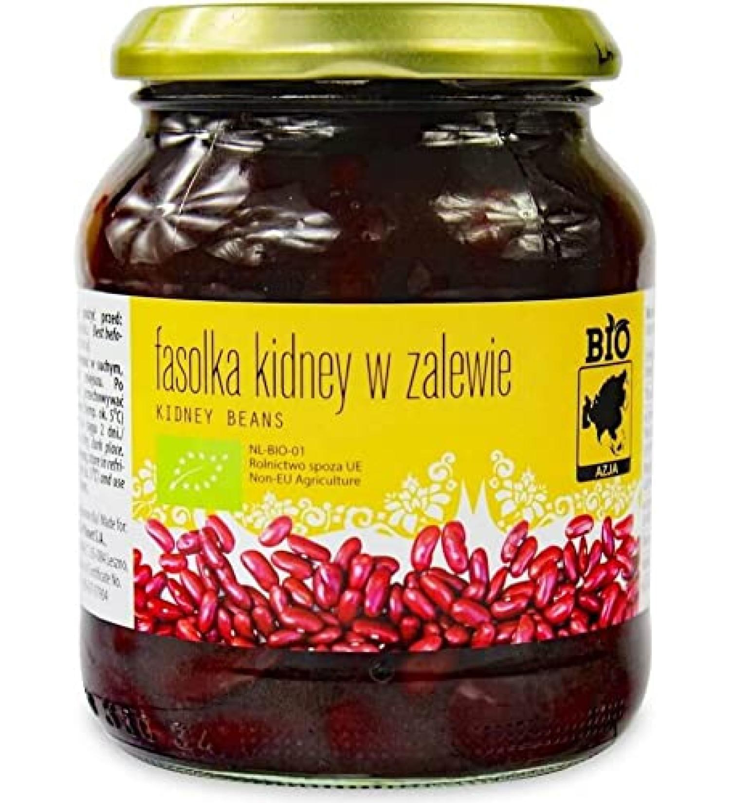 BIO PLANET Kidney beans in brine in a jar BIO 350 g 215 g BIO AZJA