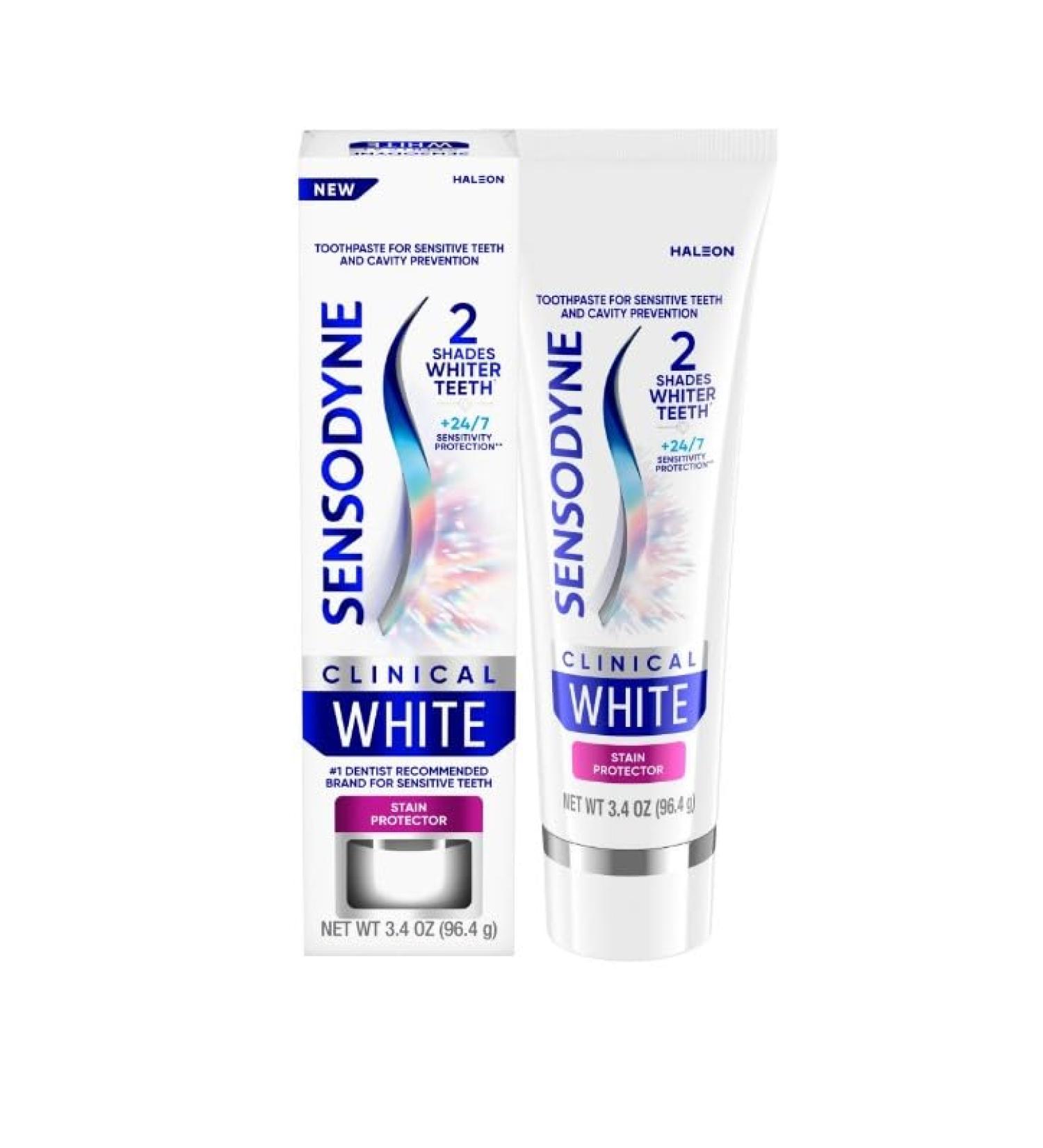 Senso dyne Clinical White Toothpaste for Sensitive Teeth - Enamel Strengthening Mint Flavor 3.4 Oz (Pack of 1) - International Shipping - Buy Online on GoSupps.com