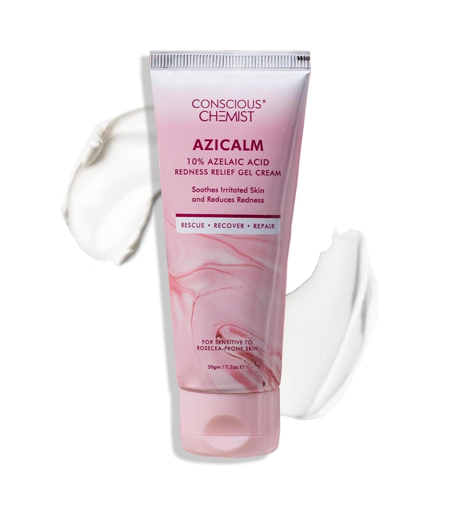 Conscious Chemist 10% Azelaic Acid Cream 50g | Face Moisturizer for Acne-Prone Skin Redness Relief & Irritation | For Men & Women | All Skin Types | Azicalm - Buy Online on GoSupps.com