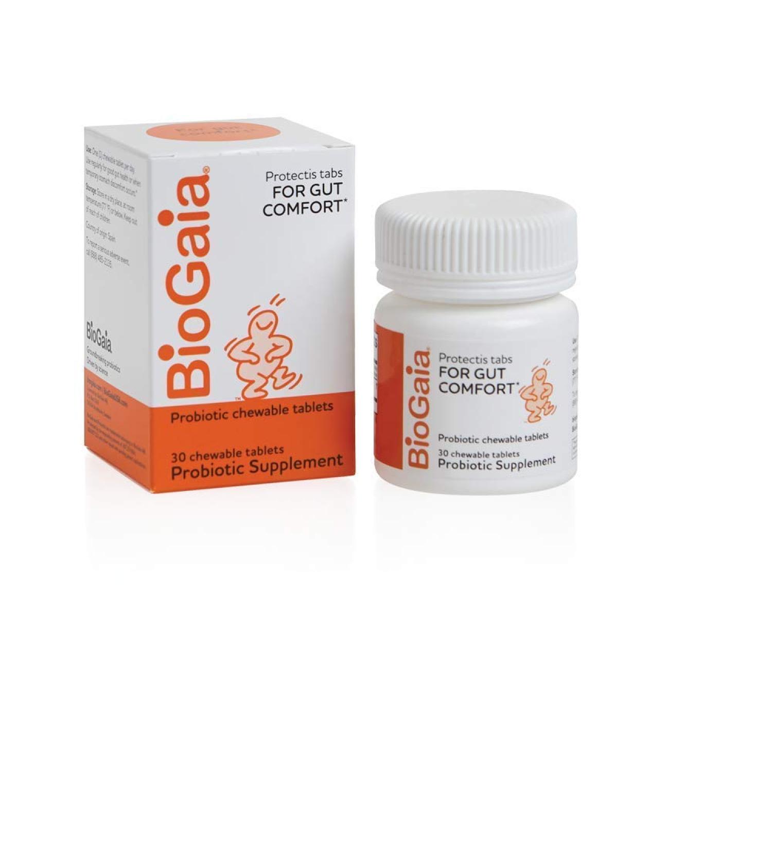 Buy BioGaia Probiotic Supplement - Lemon Flavor, 30 Chewable Tablets | Digestive Health - Buy Online on GoSupps.com